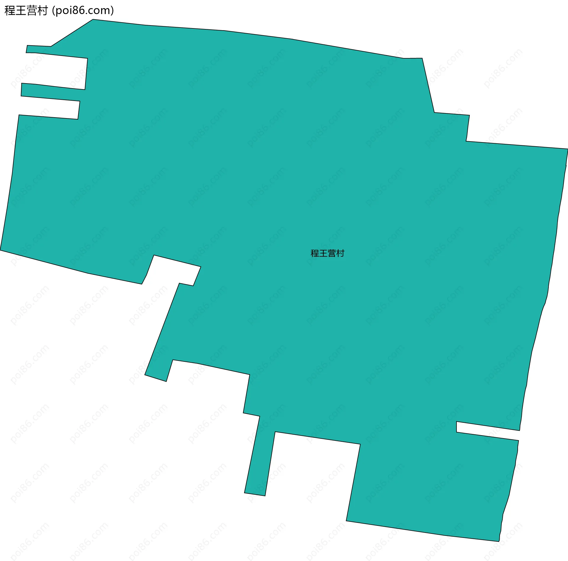 程王营村边界地图