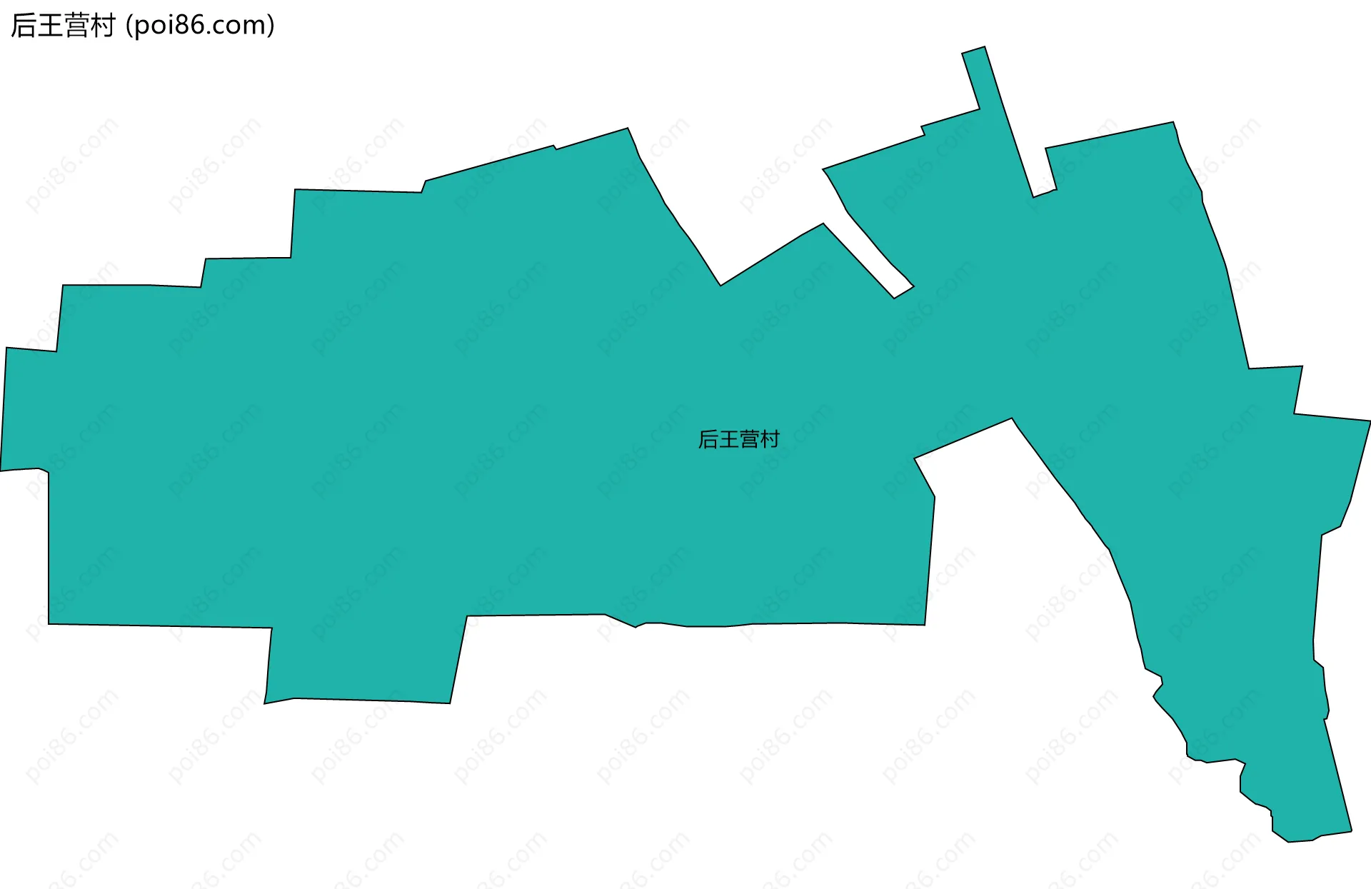 后王营村边界地图