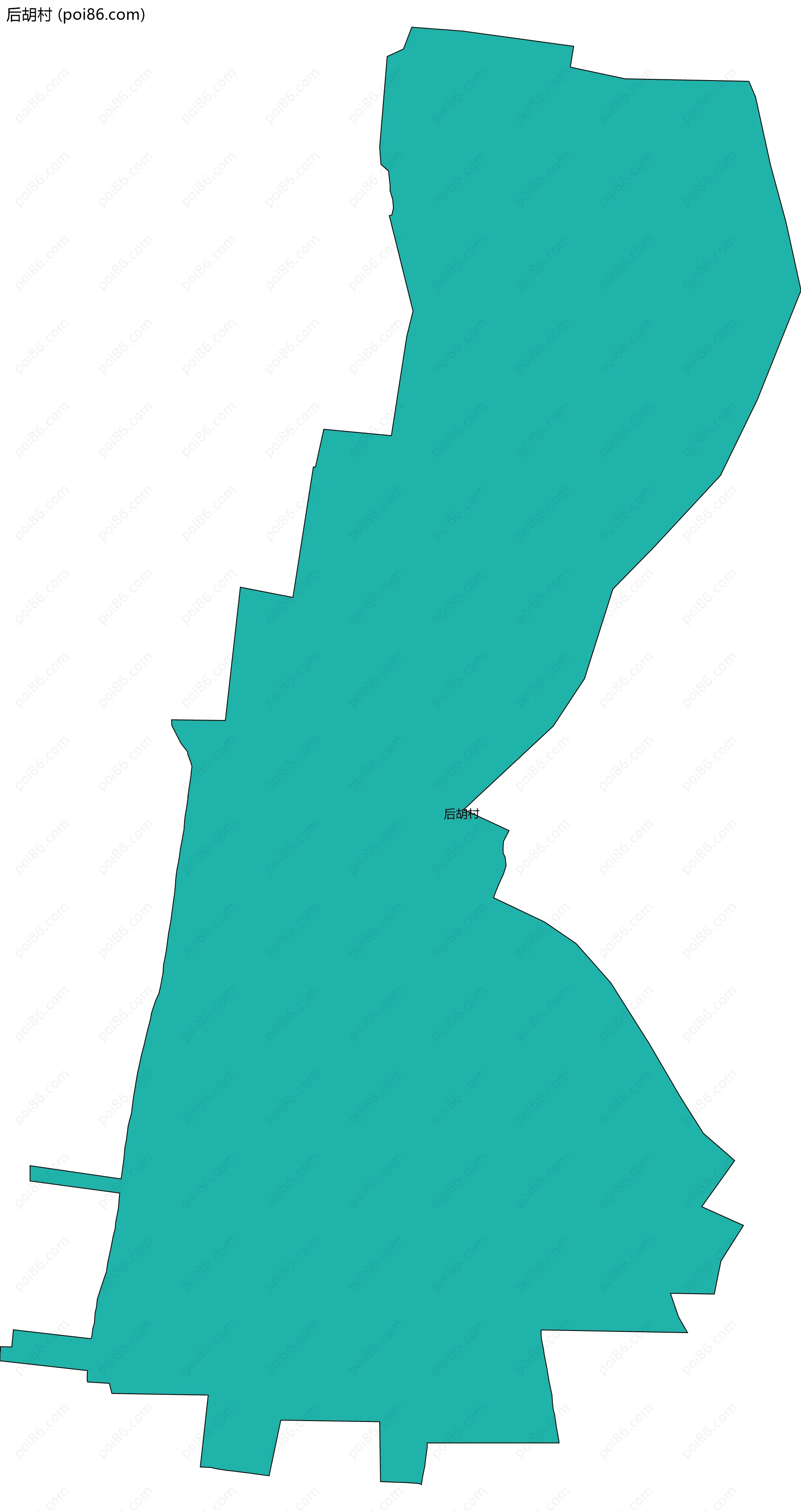 后胡村边界地图