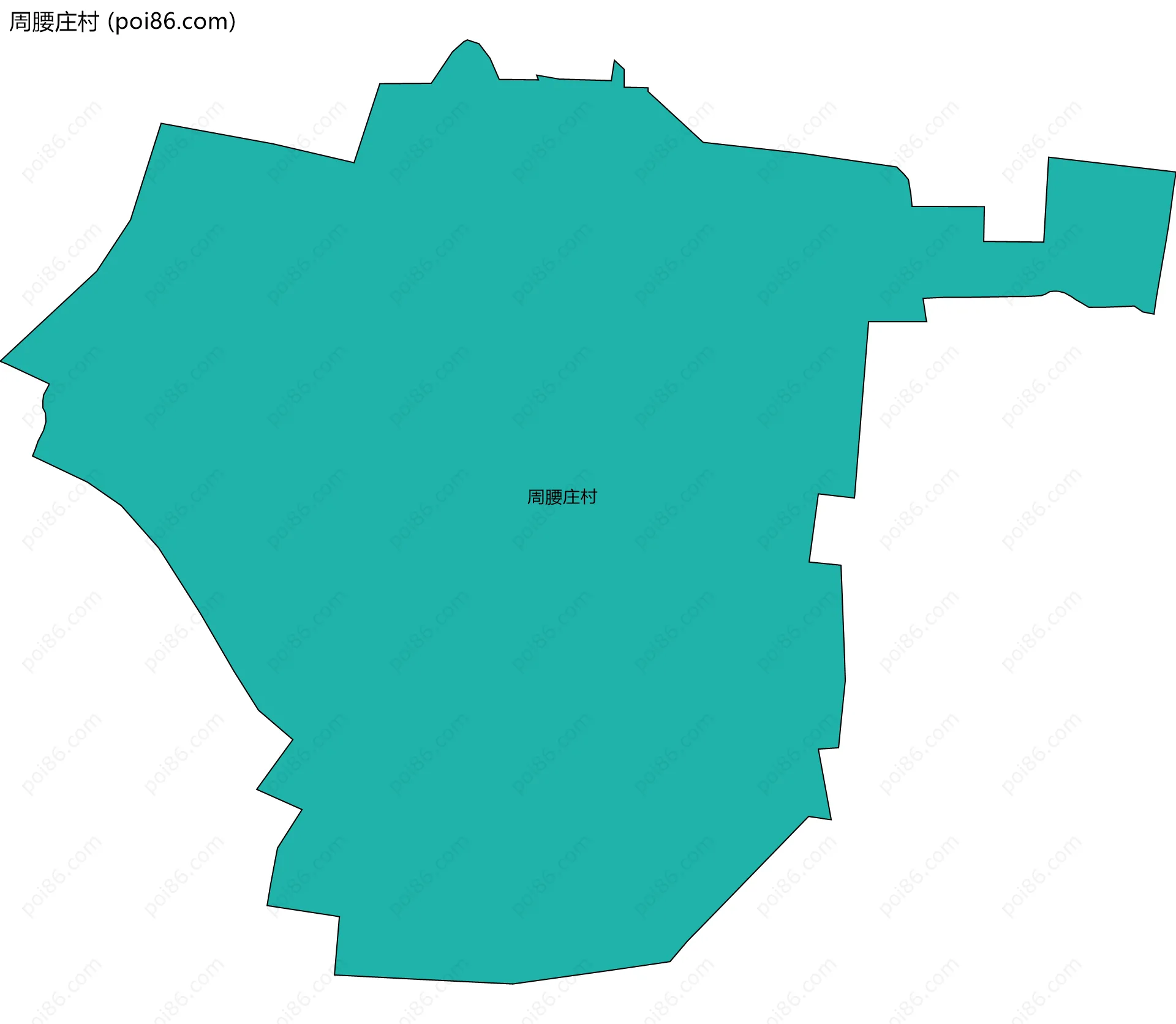 周腰庄村边界地图