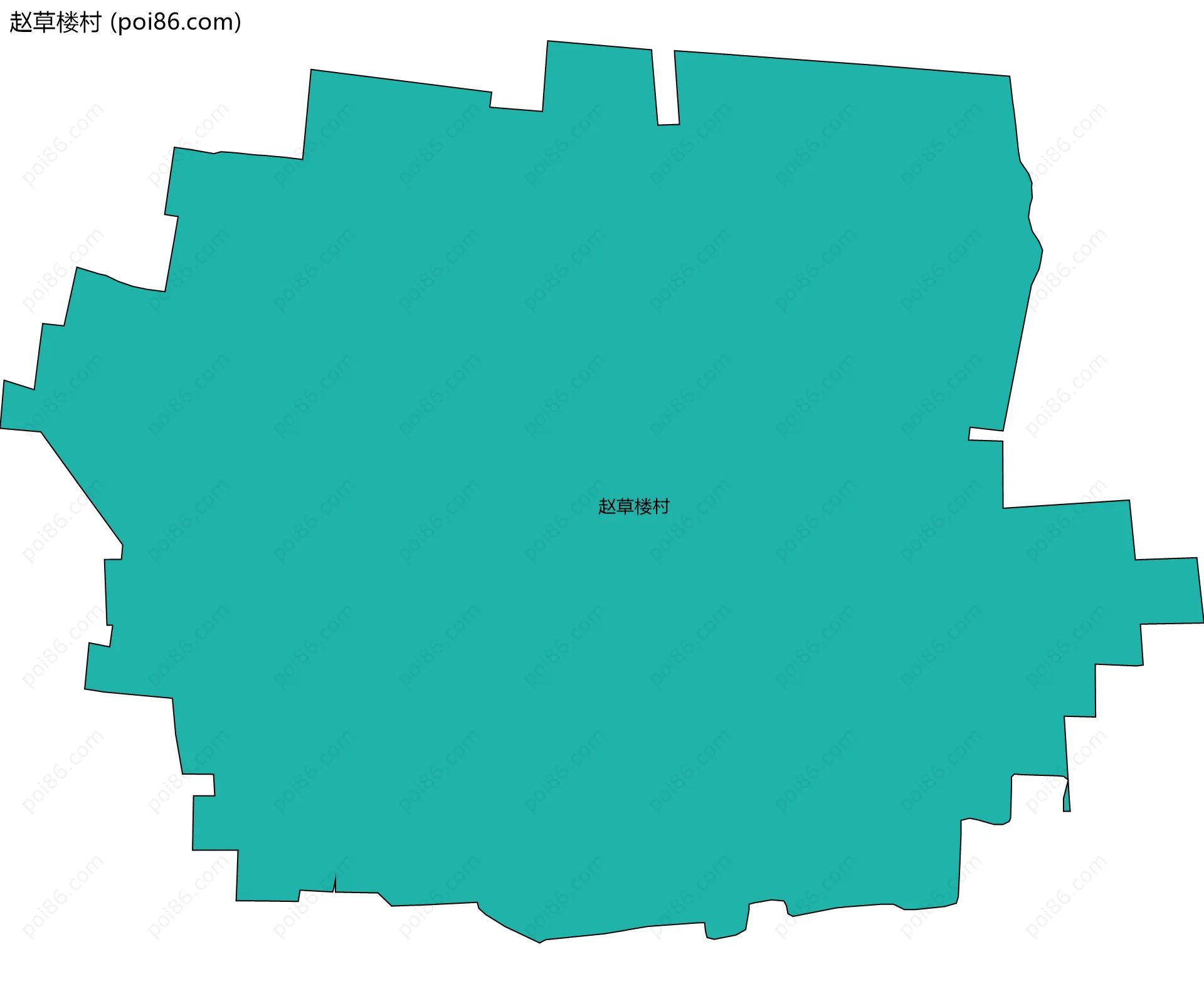 赵草楼村边界地图