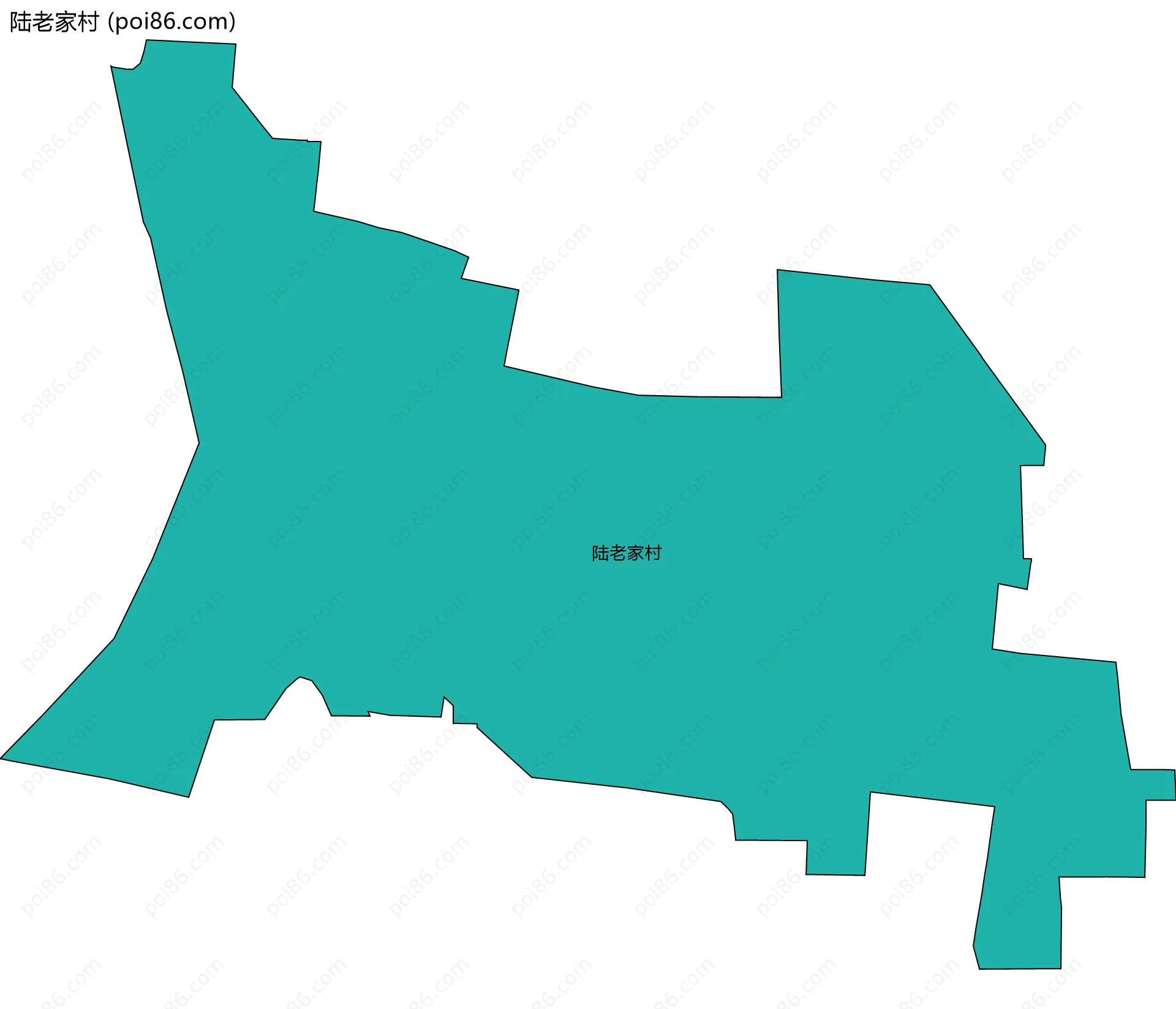 陆老家村边界地图