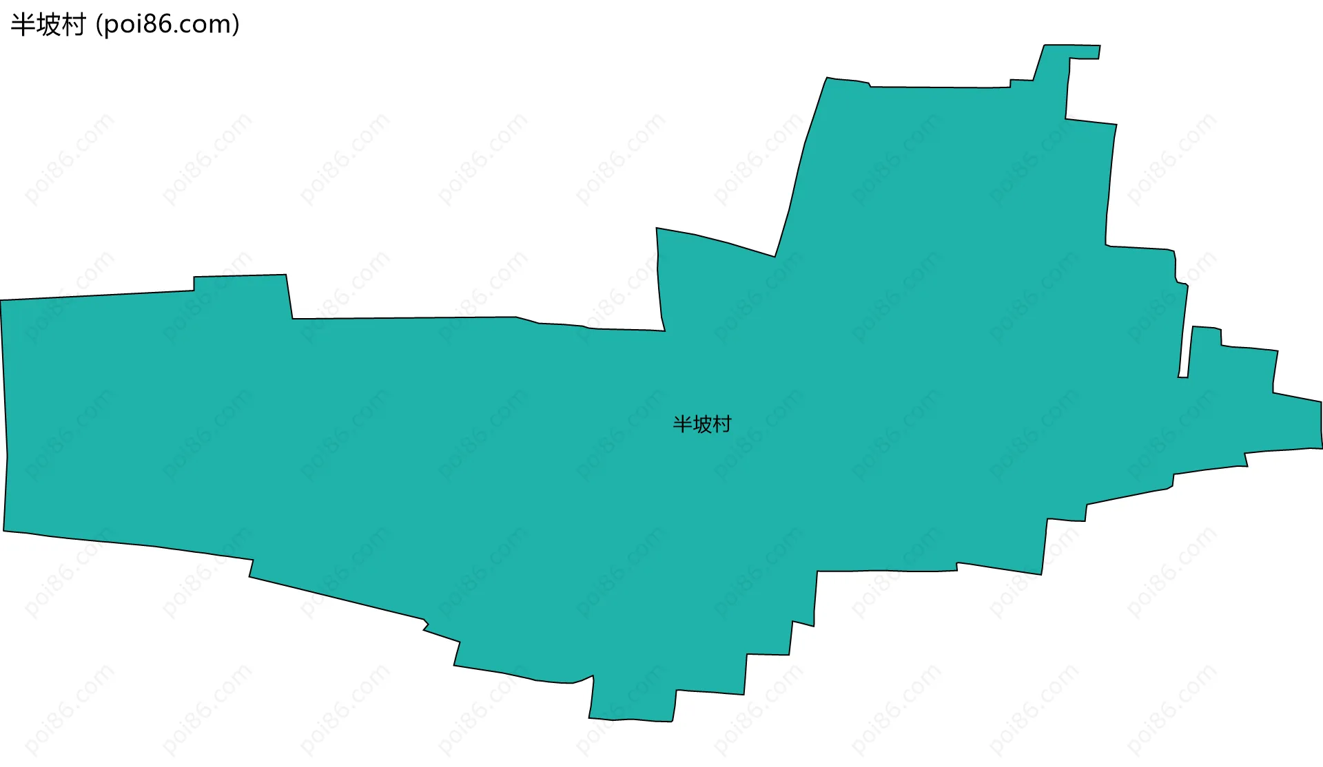 半坡村边界地图