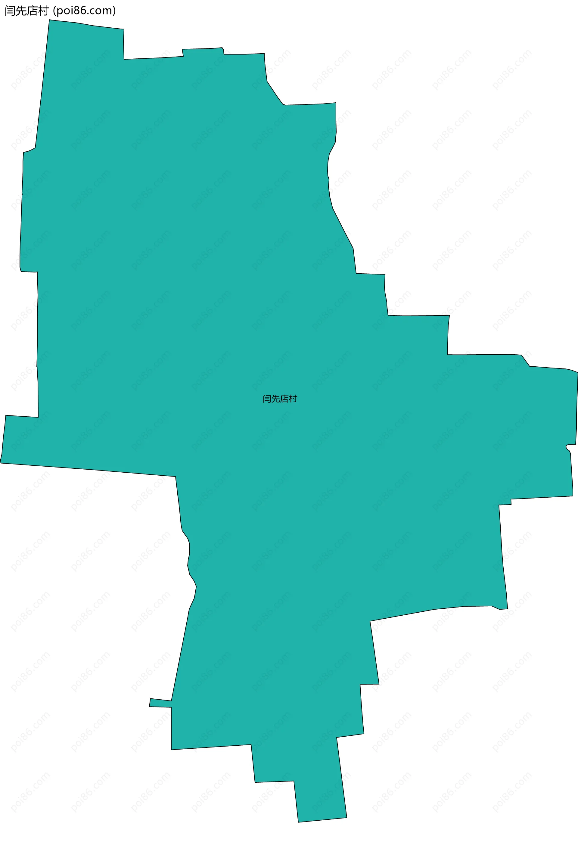 闫先店村边界地图