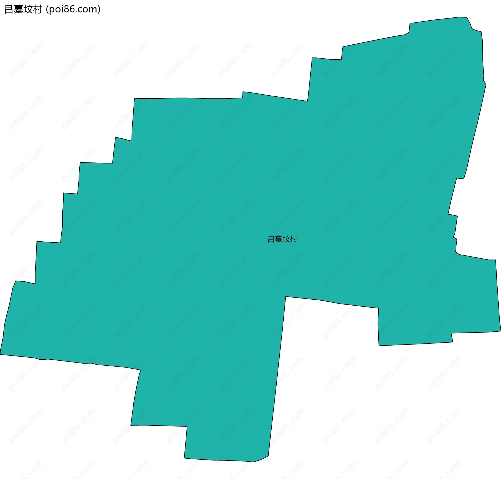 吕墓坟村边界地图