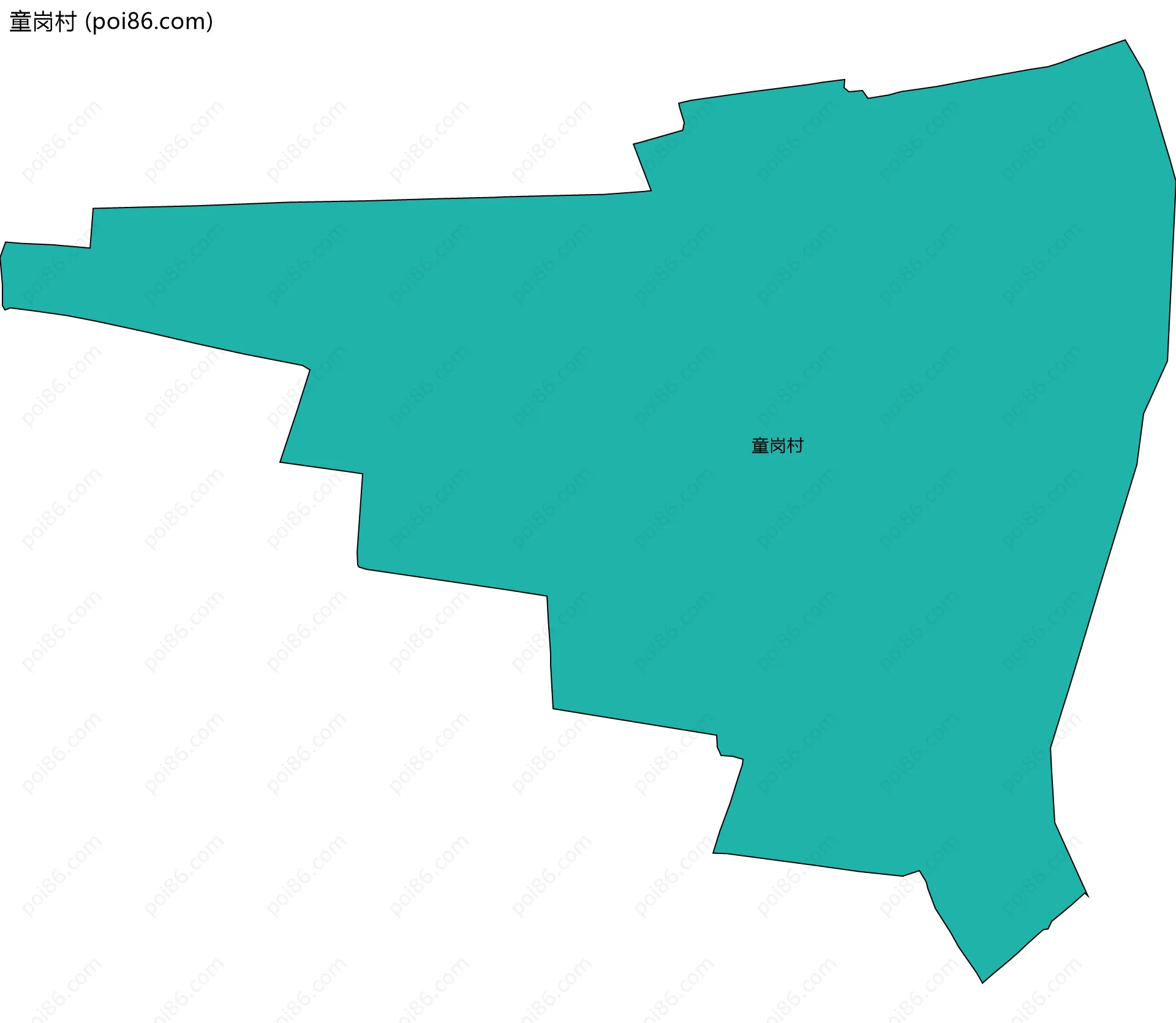 童岗村边界地图