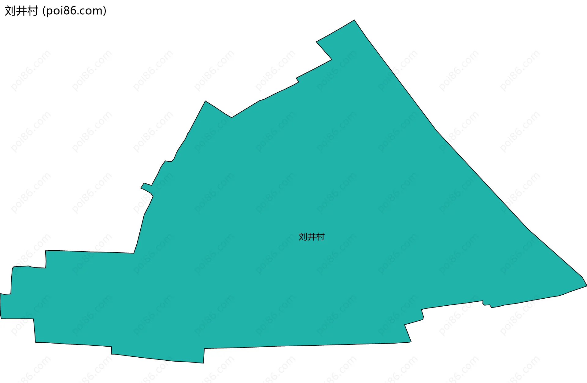 刘井村边界地图
