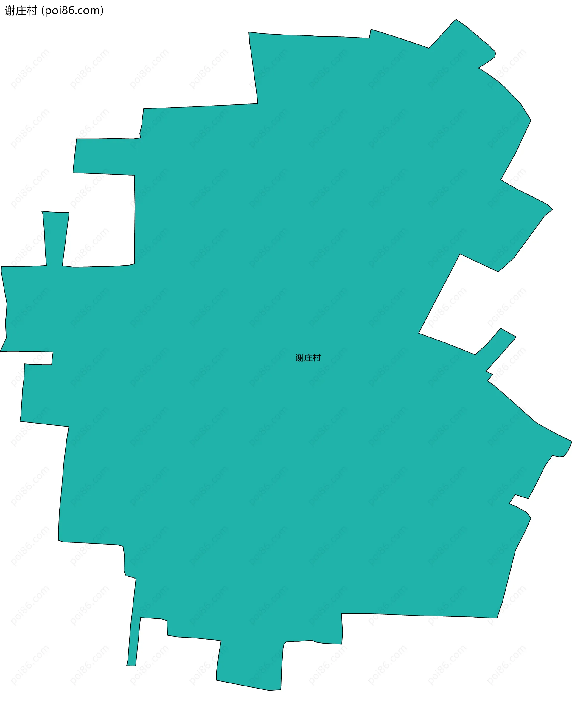 谢庄村边界地图