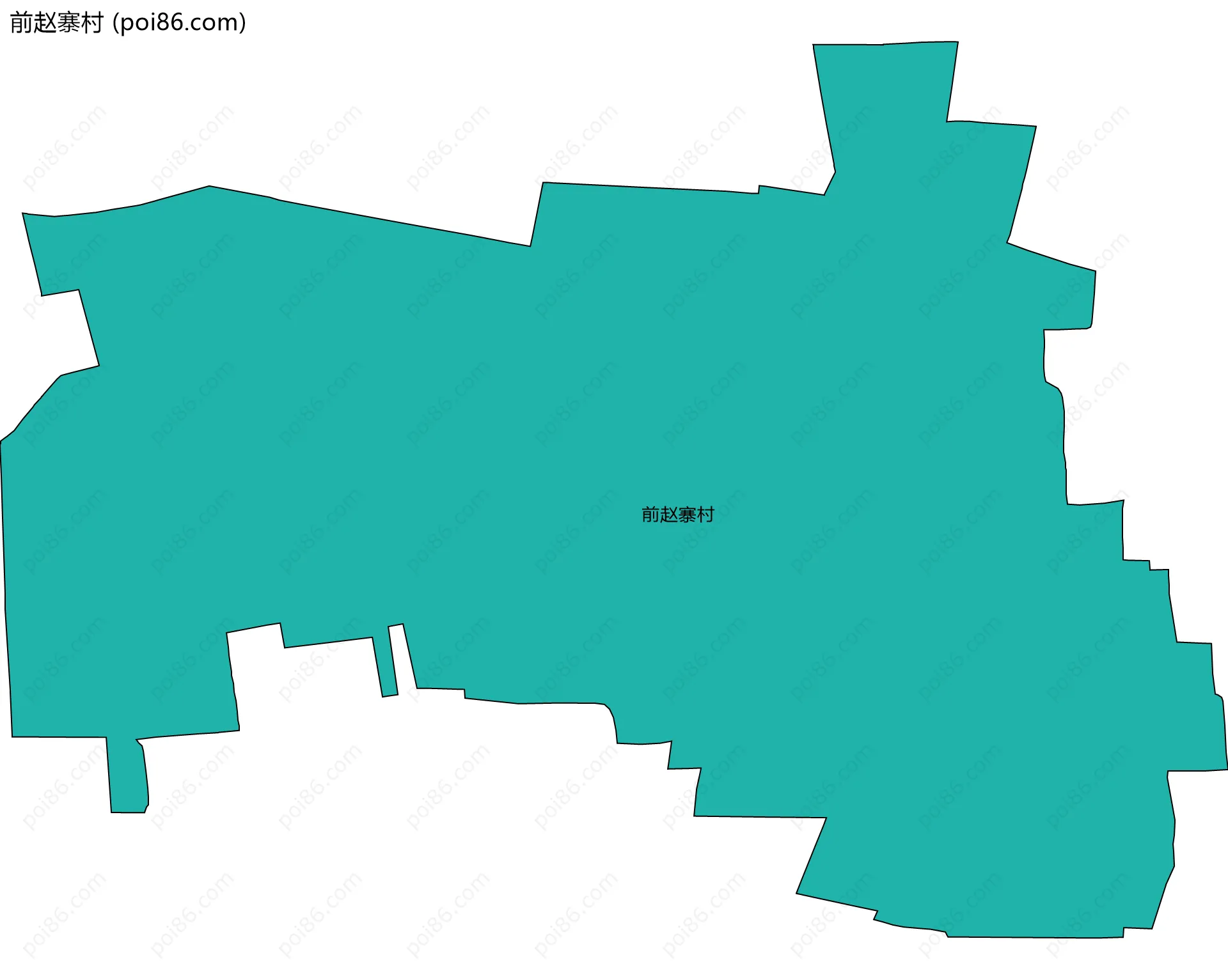 前赵寨村边界地图