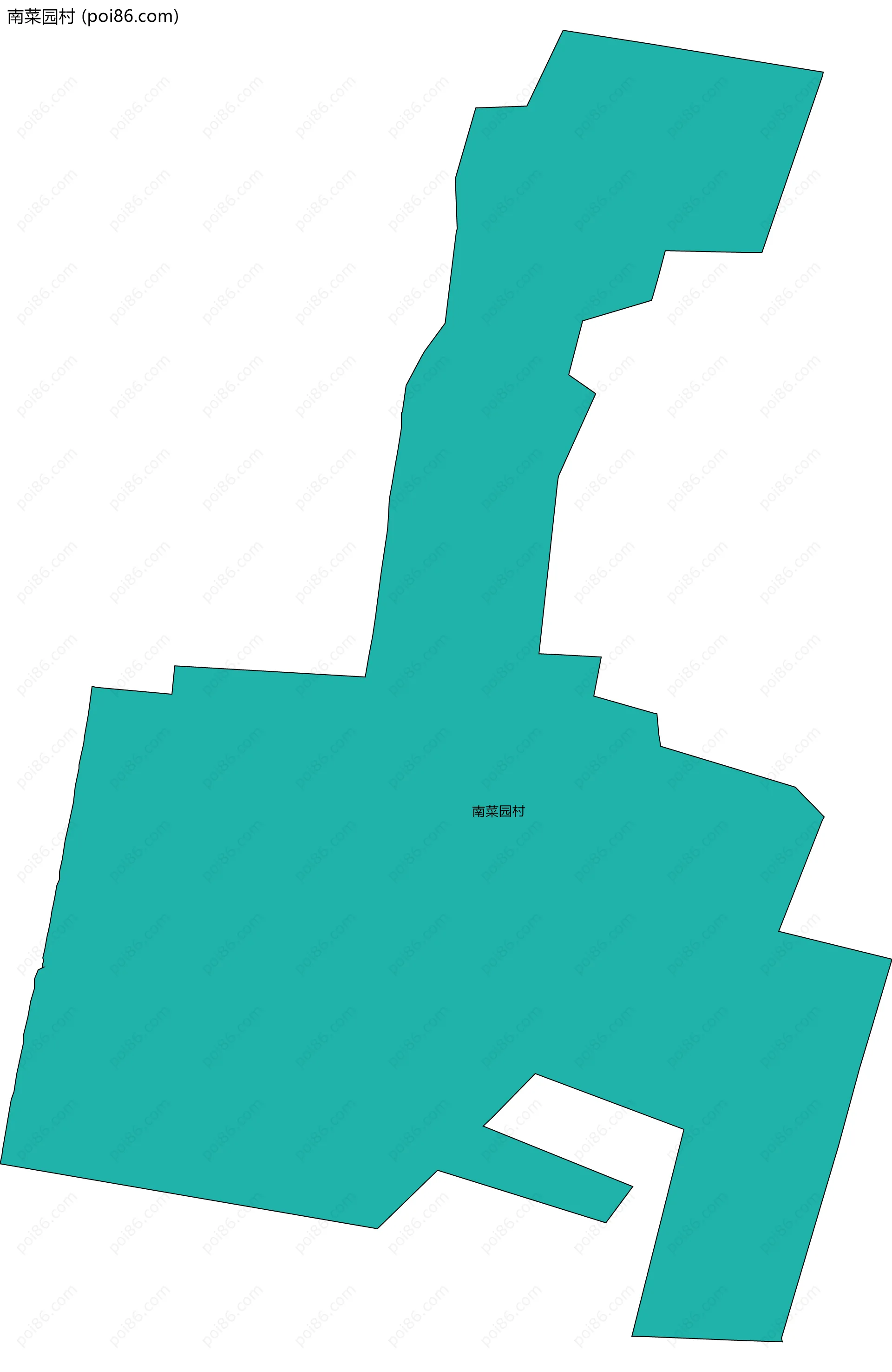 南菜园村边界地图