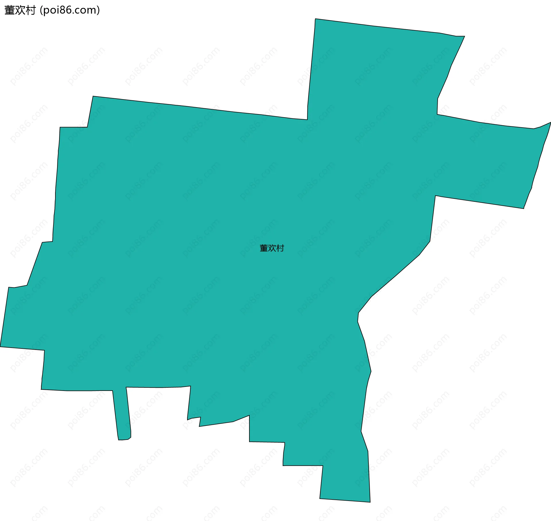 董欢村边界地图