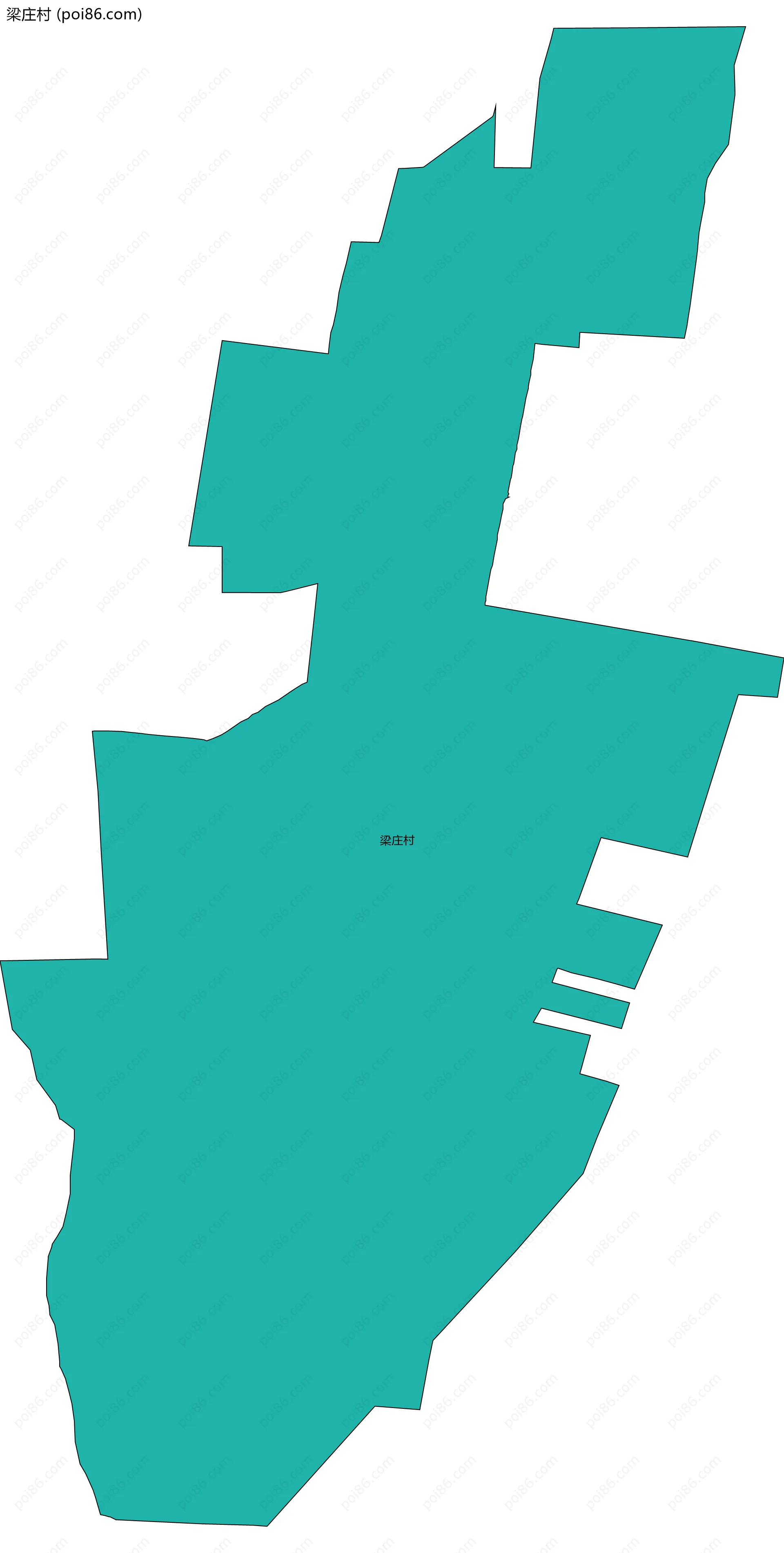 梁庄村边界地图