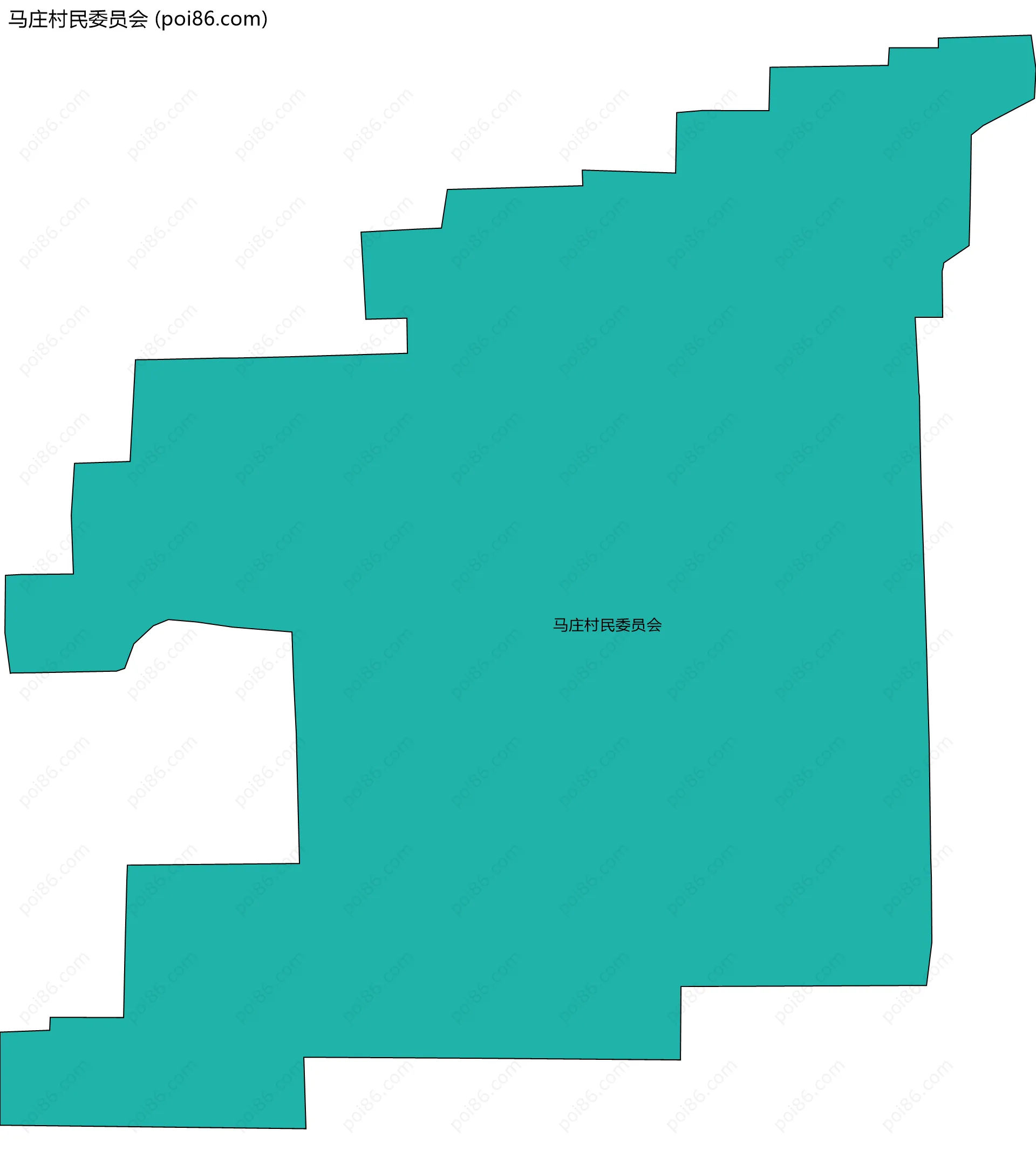 马庄村民委员会边界地图