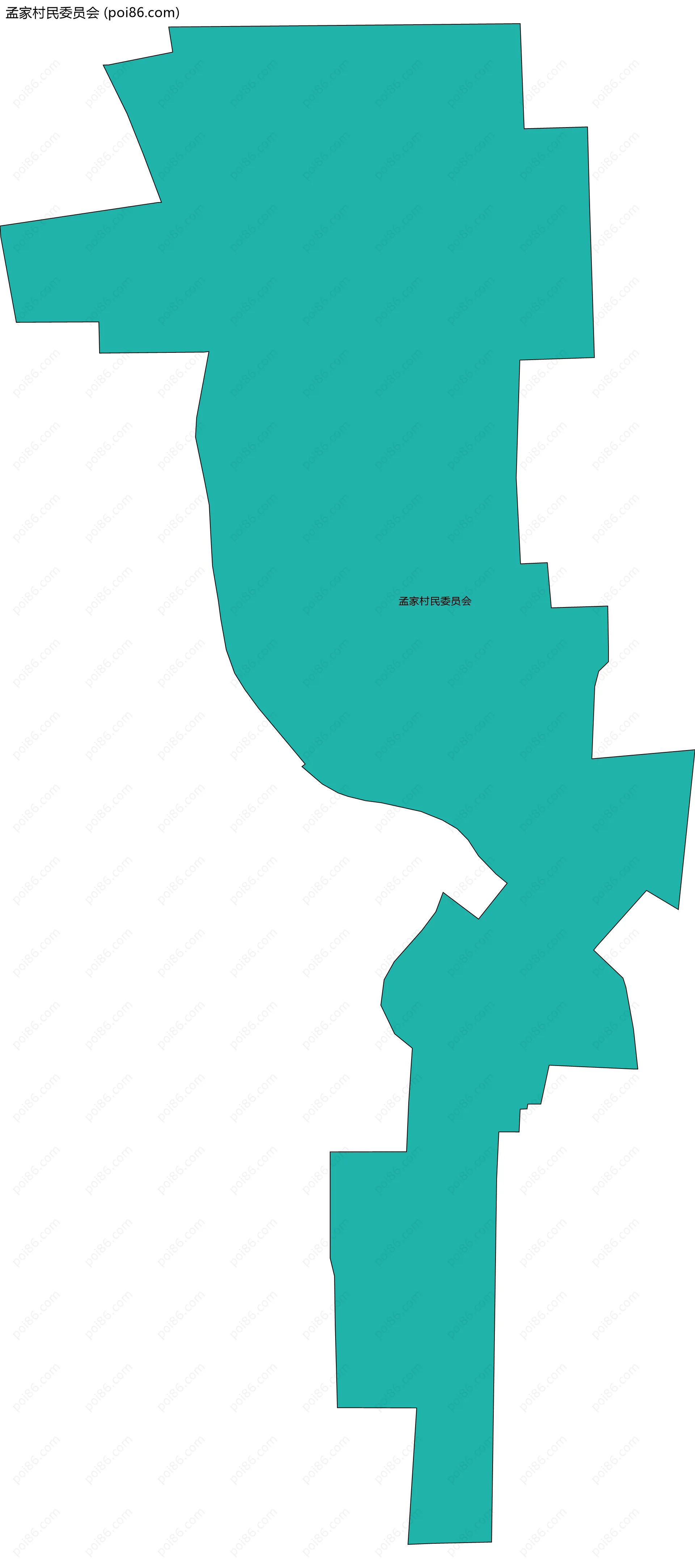 孟家村民委员会边界地图