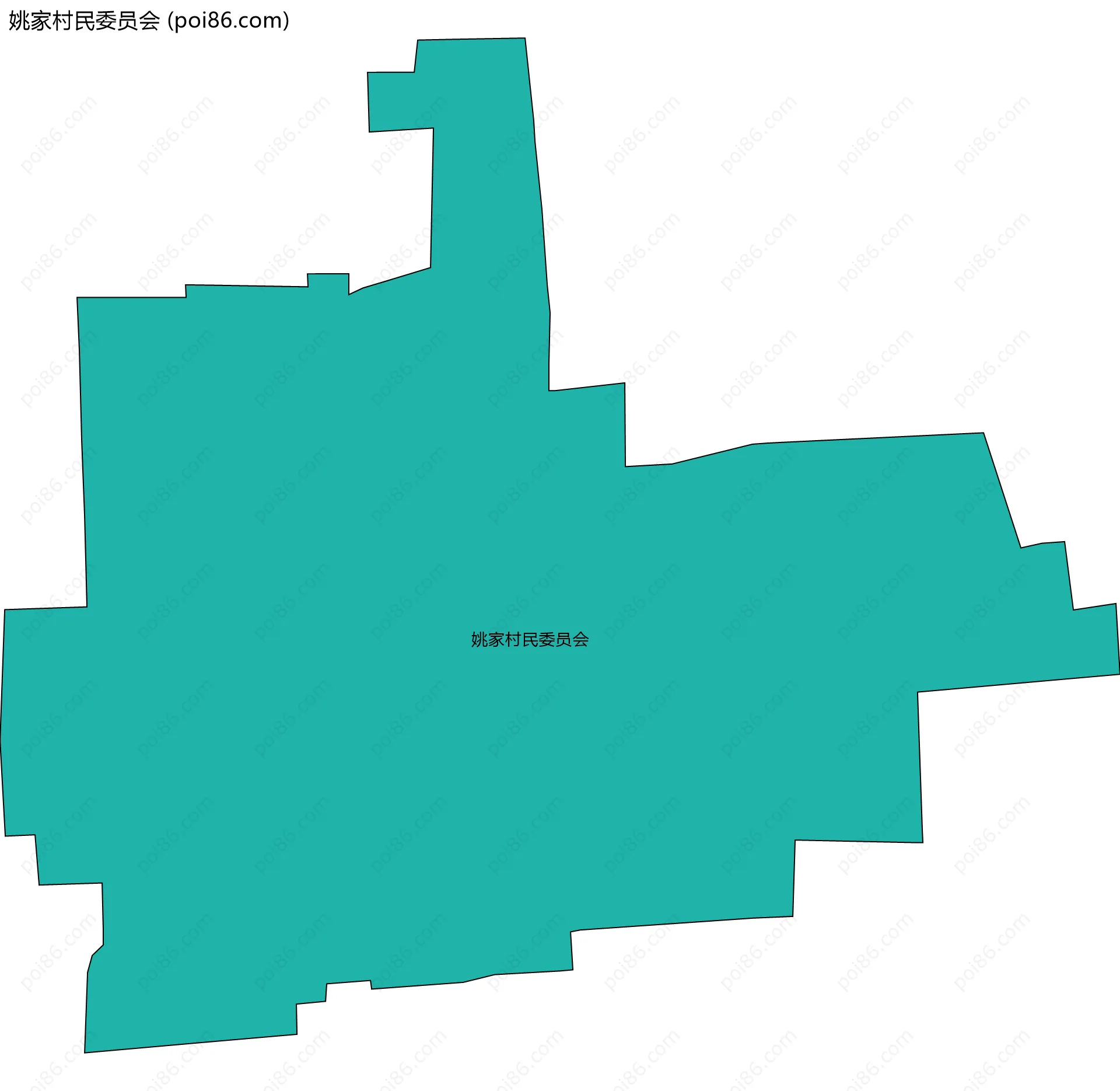 姚家村民委员会边界地图