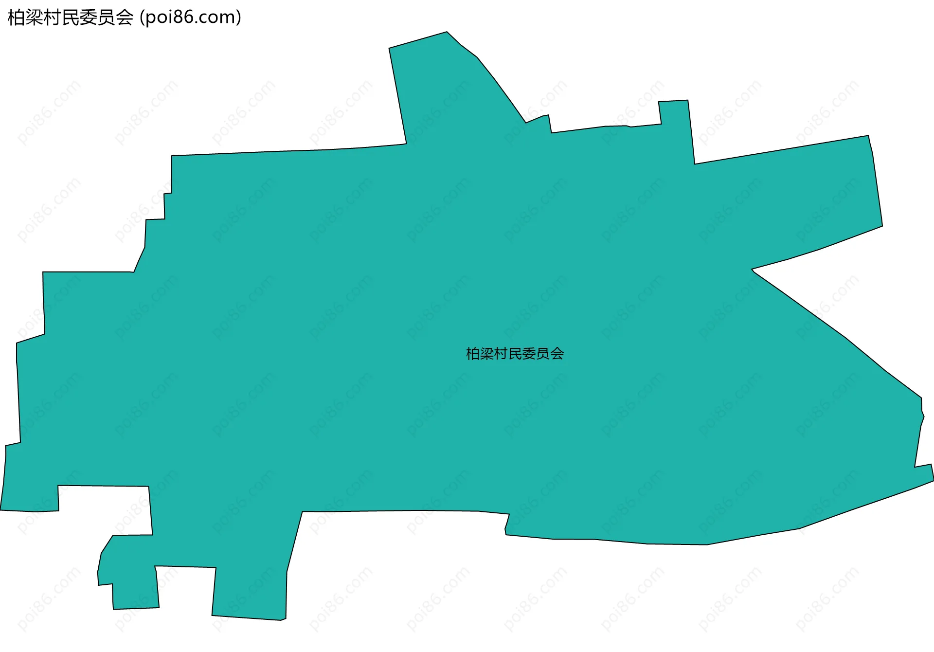 柏梁村民委员会边界地图