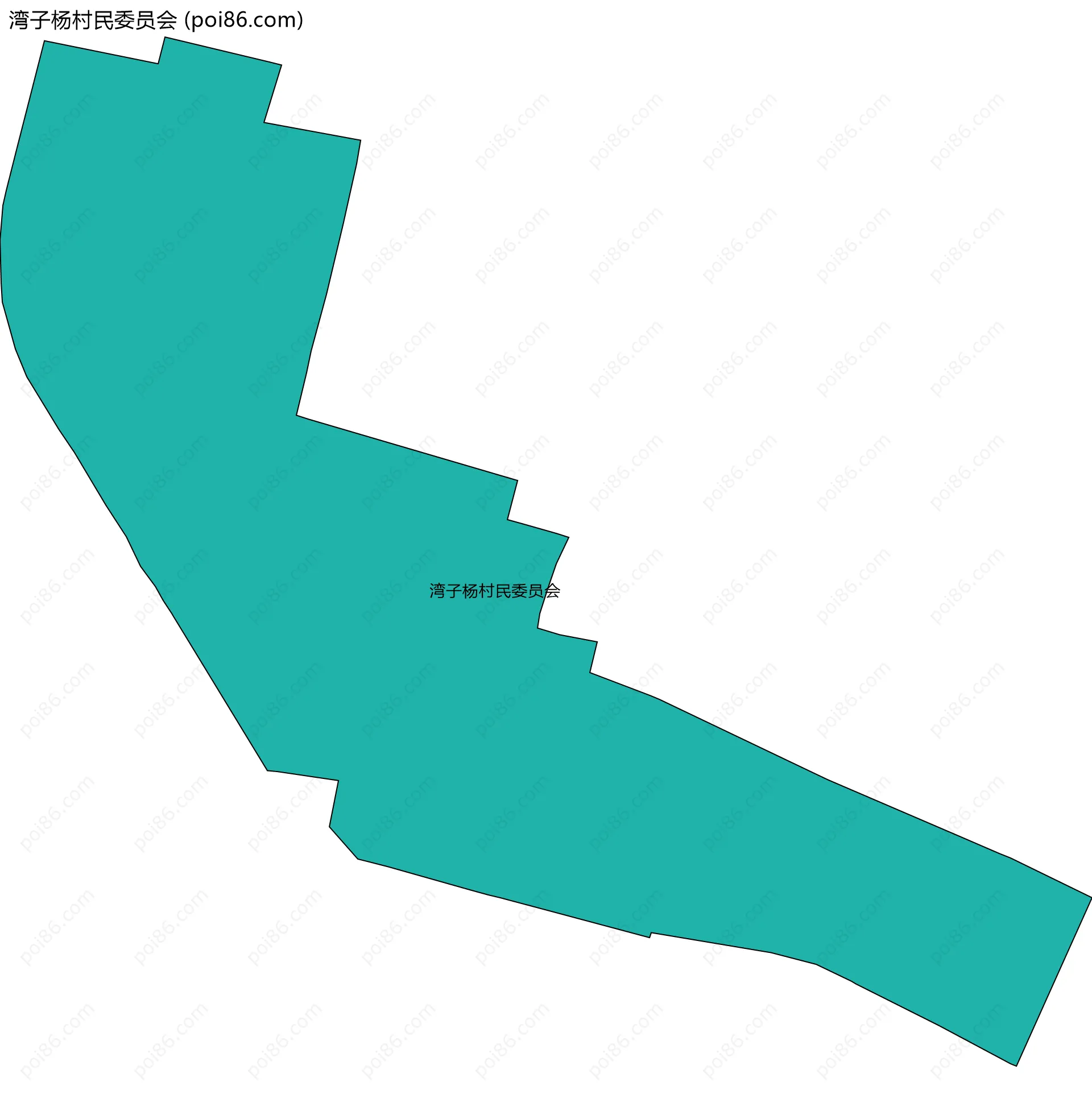 湾子杨村民委员会边界地图