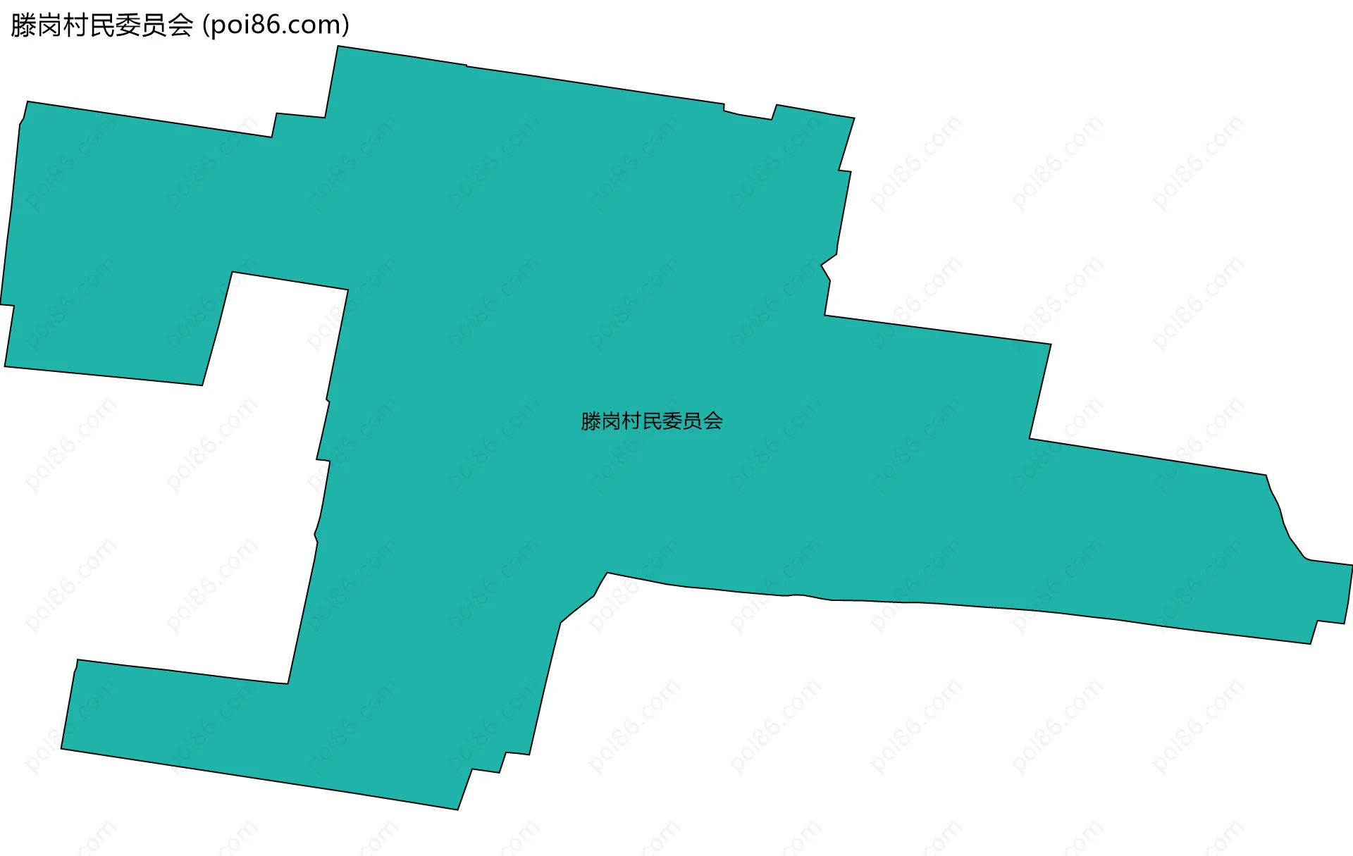滕岗村民委员会边界地图