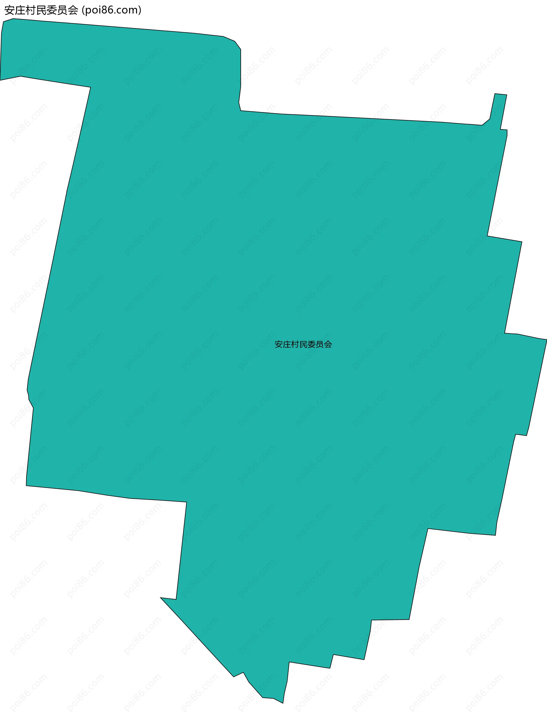 安庄村民委员会边界地图