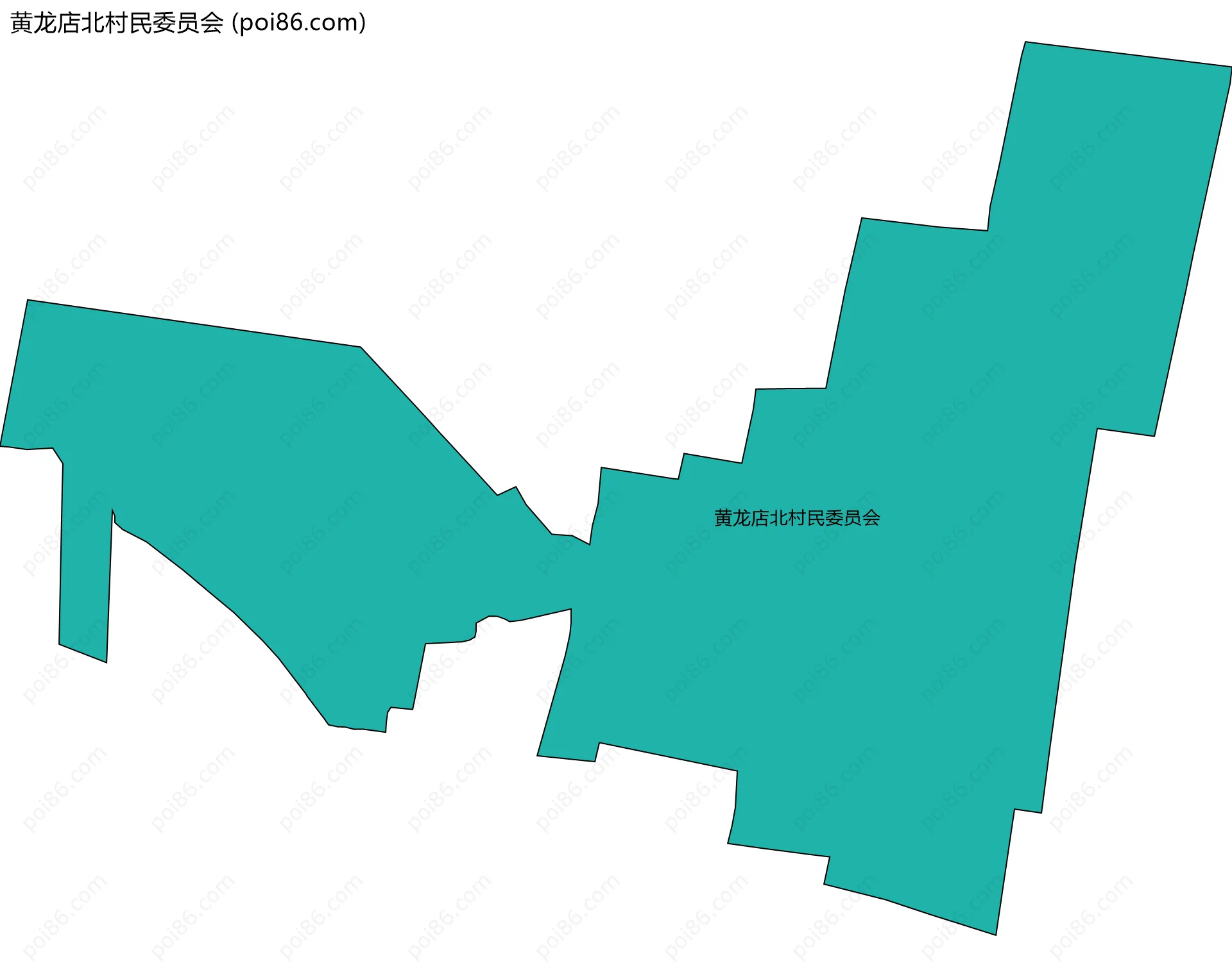 黄龙店北村民委员会边界地图