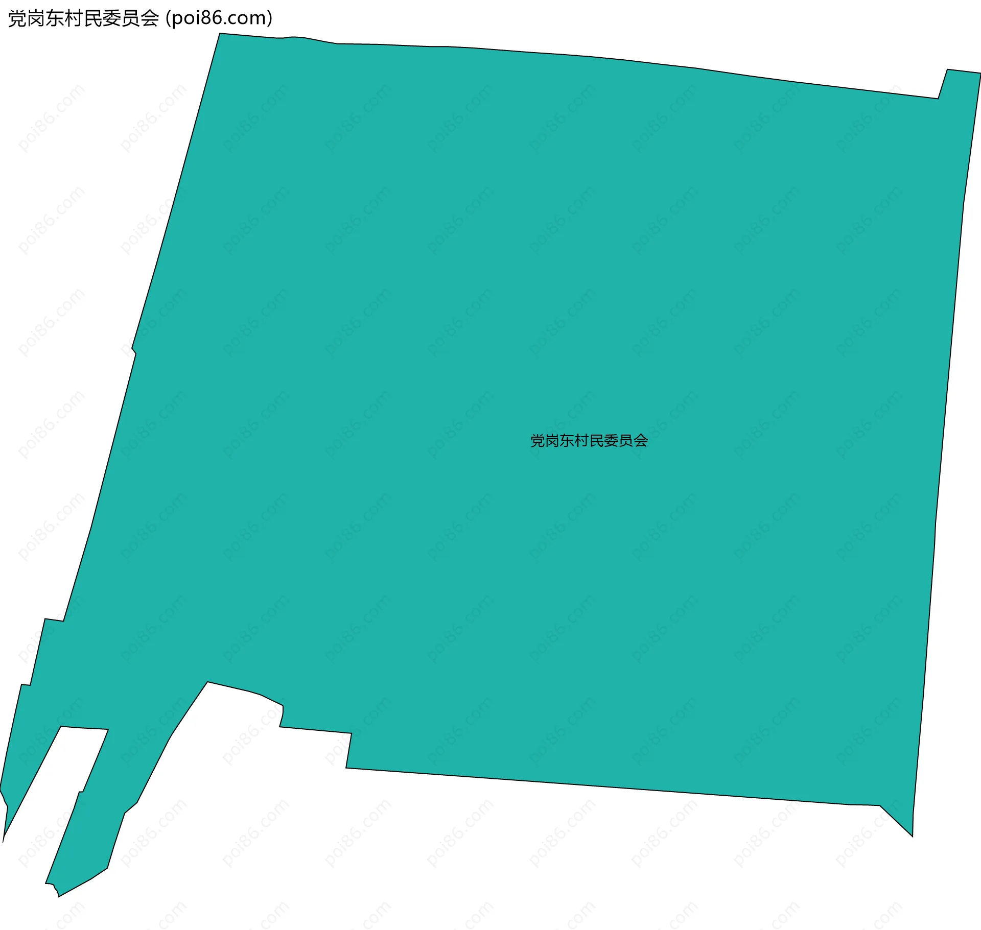党岗东村民委员会边界地图