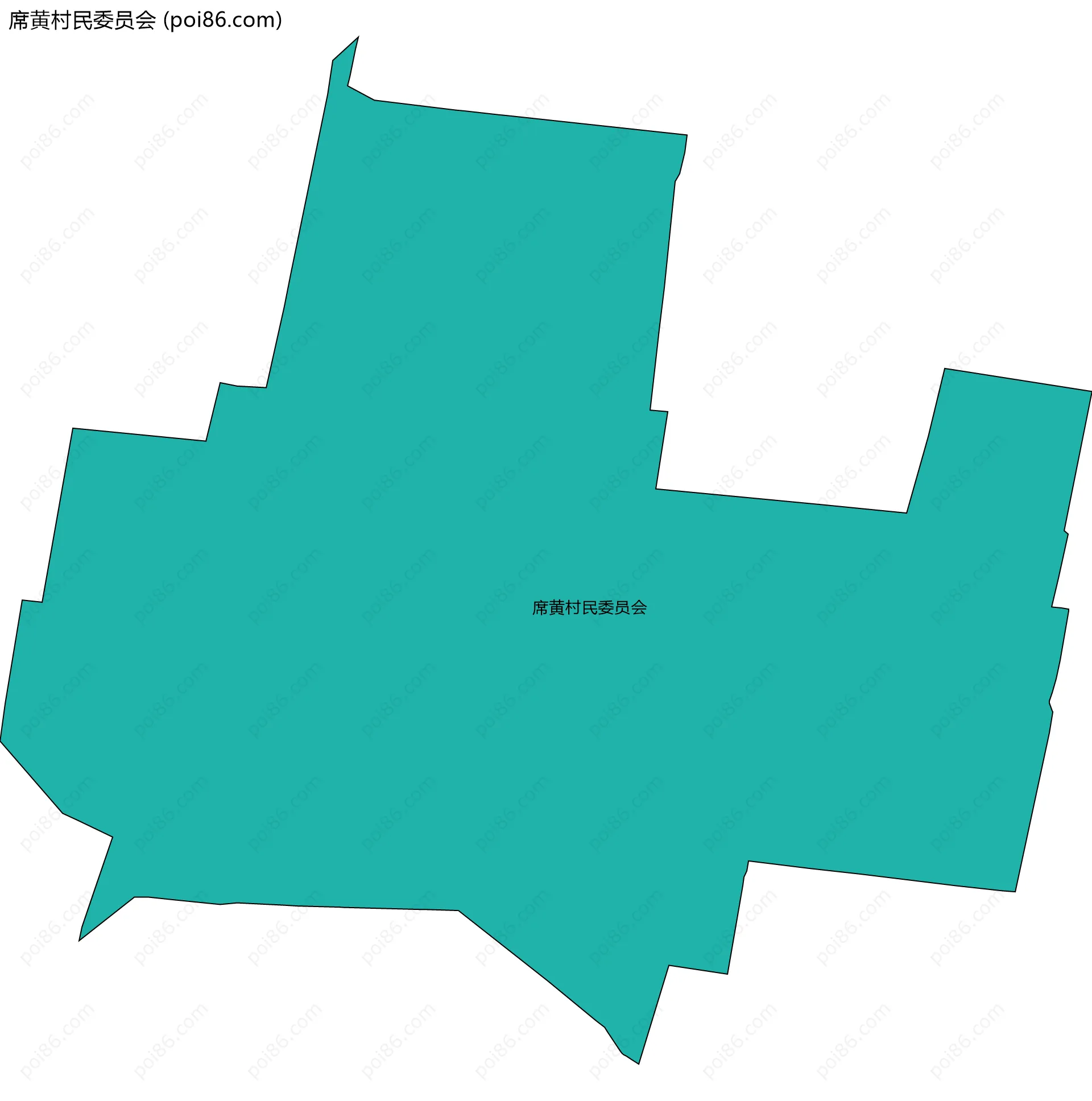 席黄村民委员会边界地图