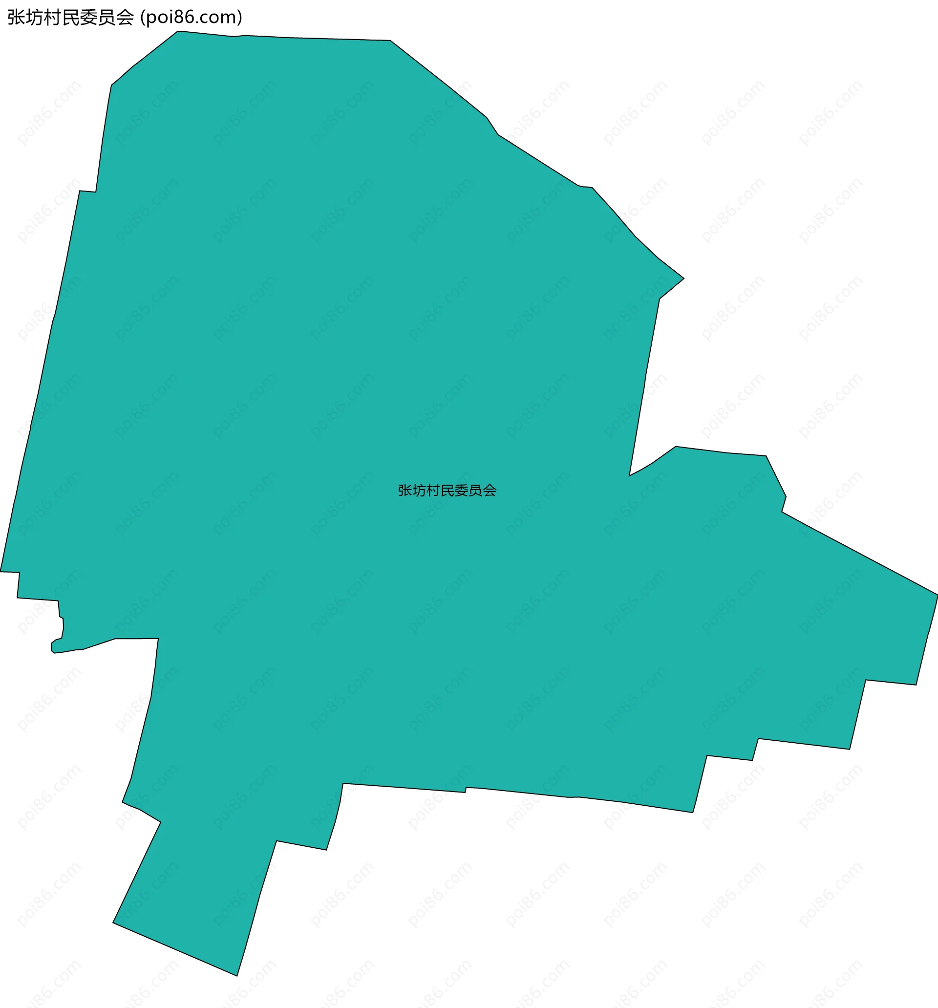 张坊村民委员会边界地图