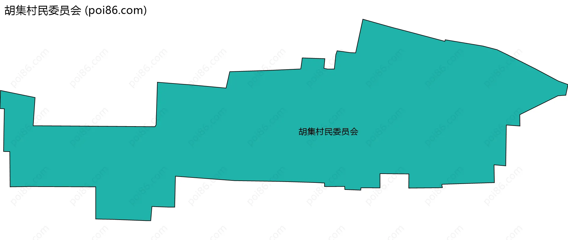 胡集村民委员会边界地图