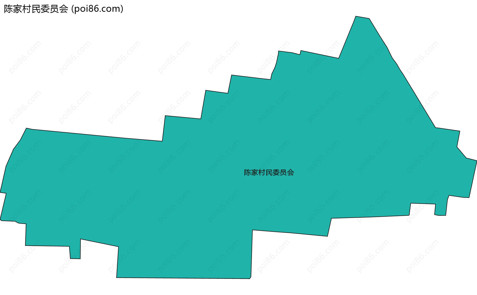 陈家村民委员会边界地图
