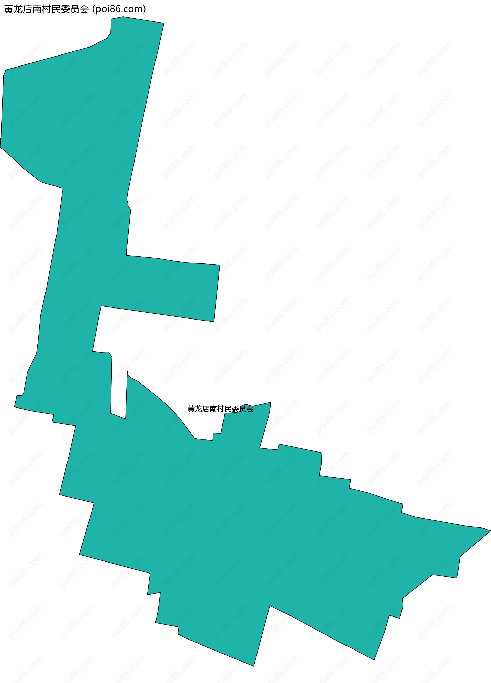 黄龙店南村民委员会边界地图