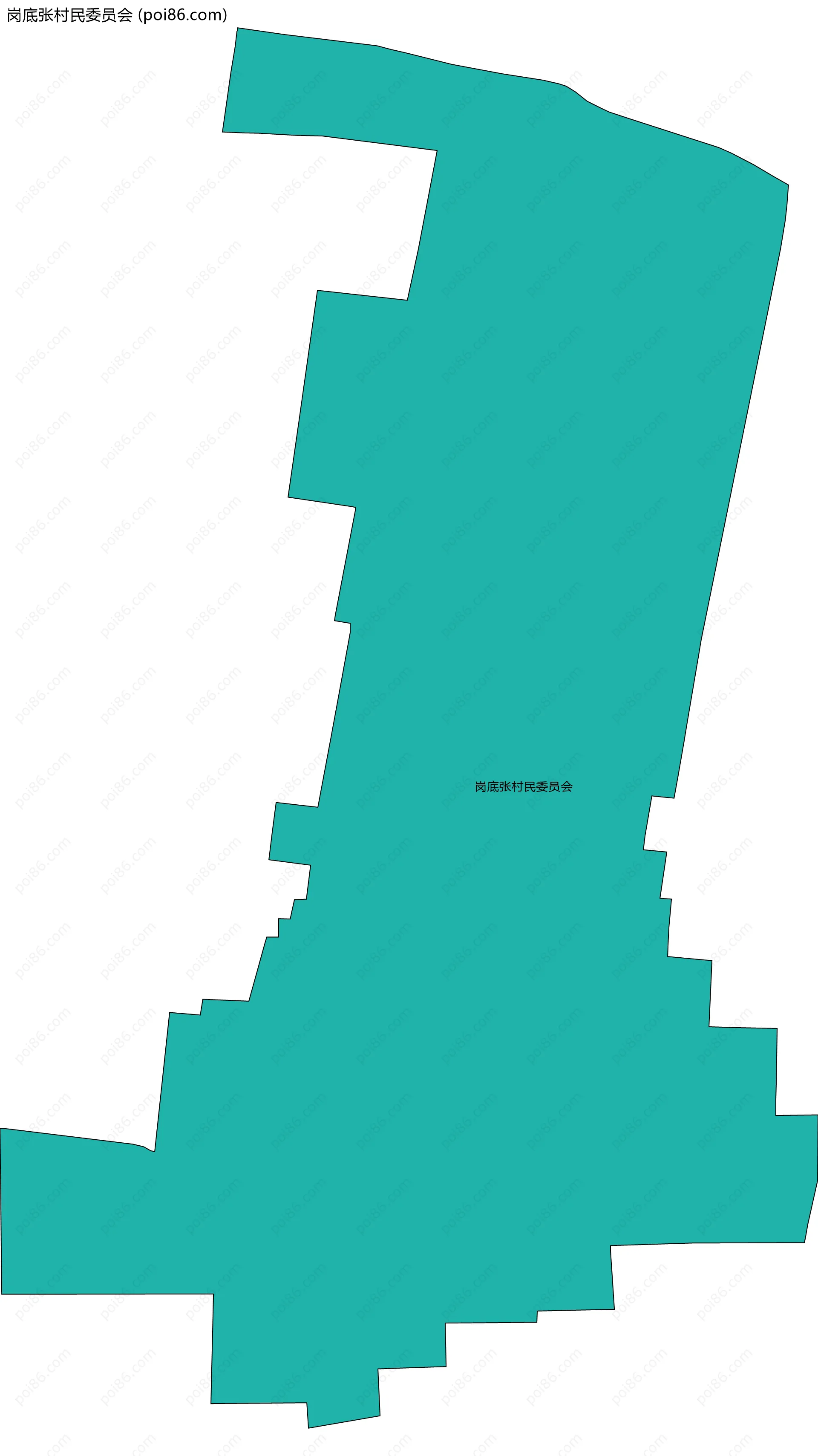 岗底张村民委员会边界地图