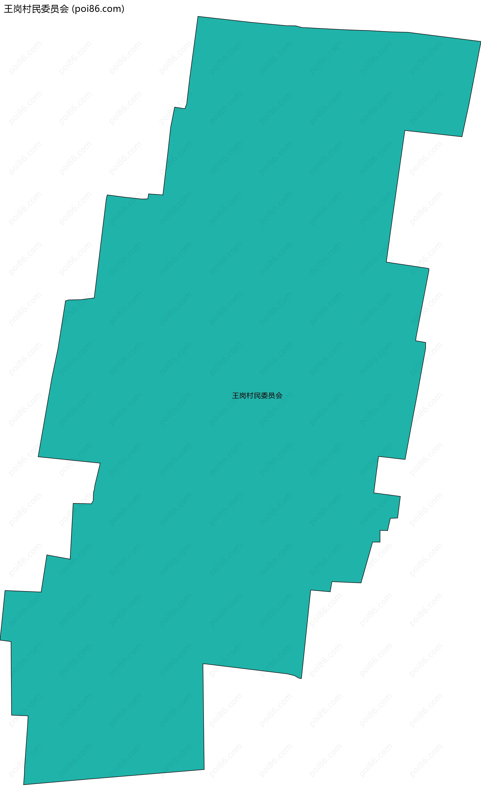 王岗村民委员会边界地图