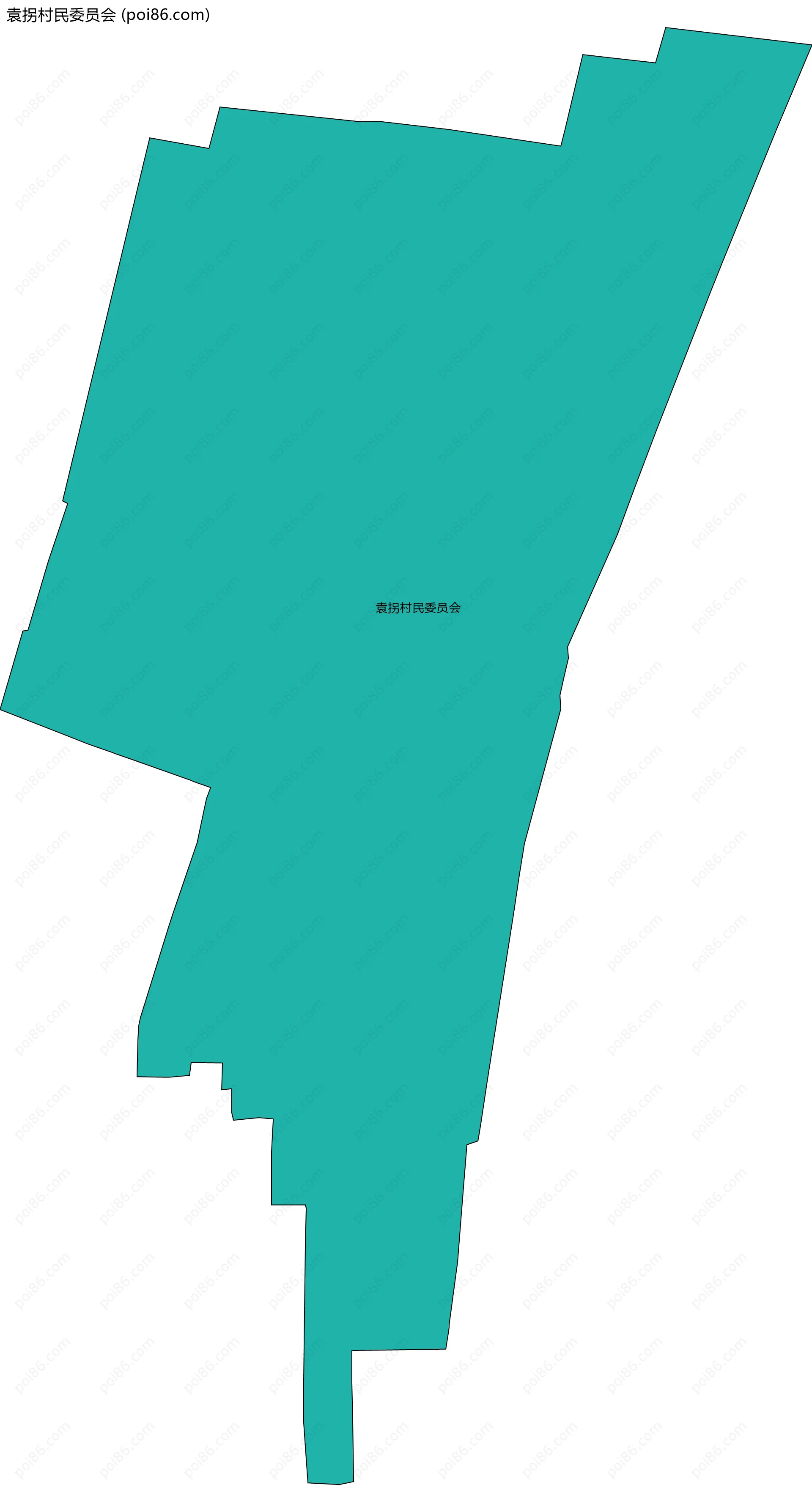 袁拐村民委员会边界地图