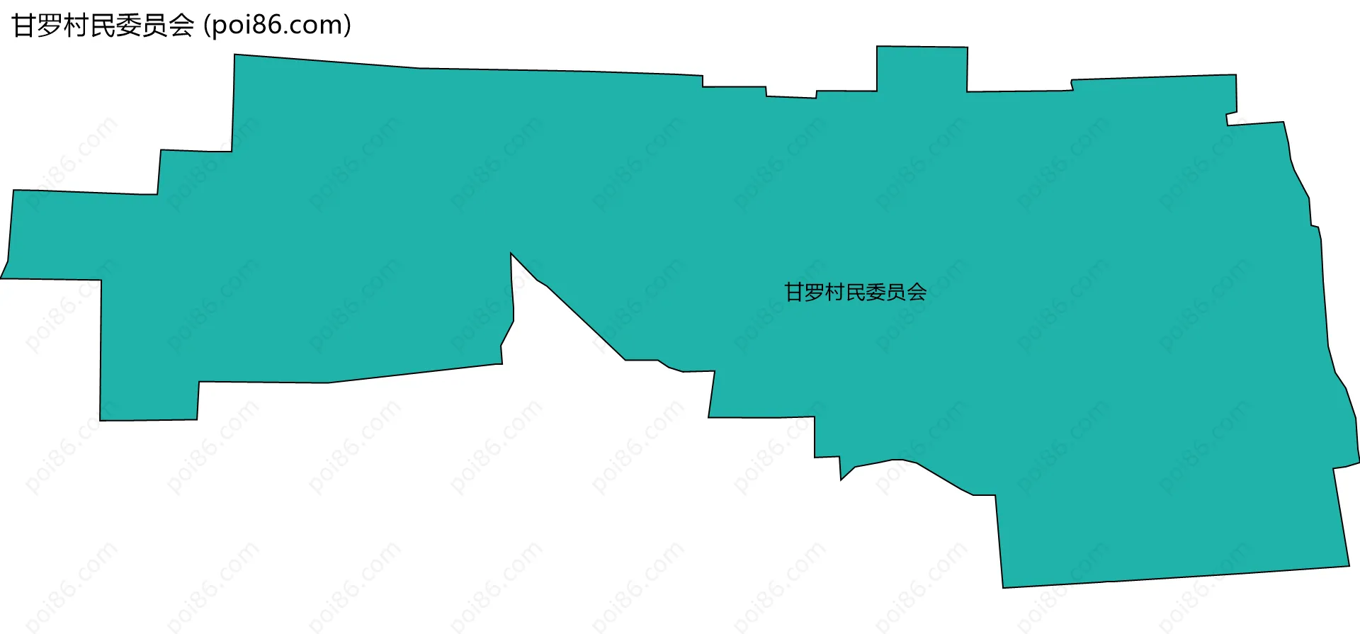 甘罗村民委员会边界地图