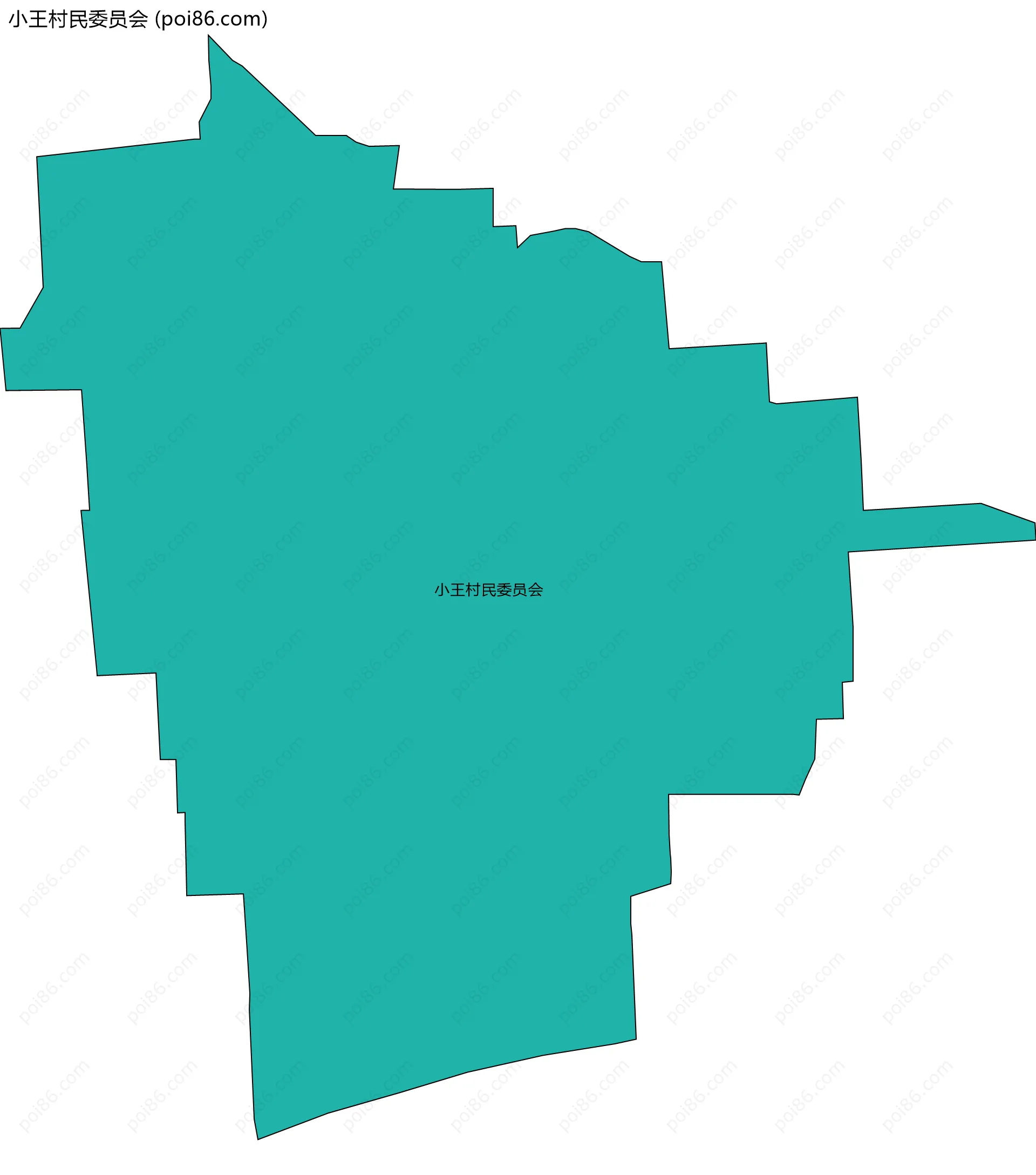 小王村民委员会边界地图