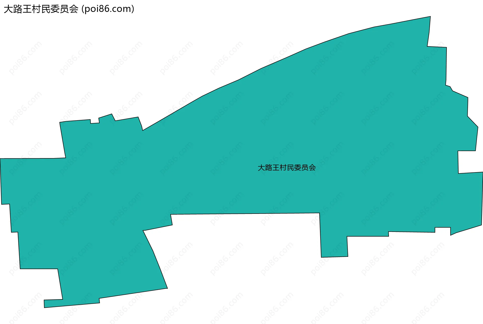 大路王村民委员会边界地图