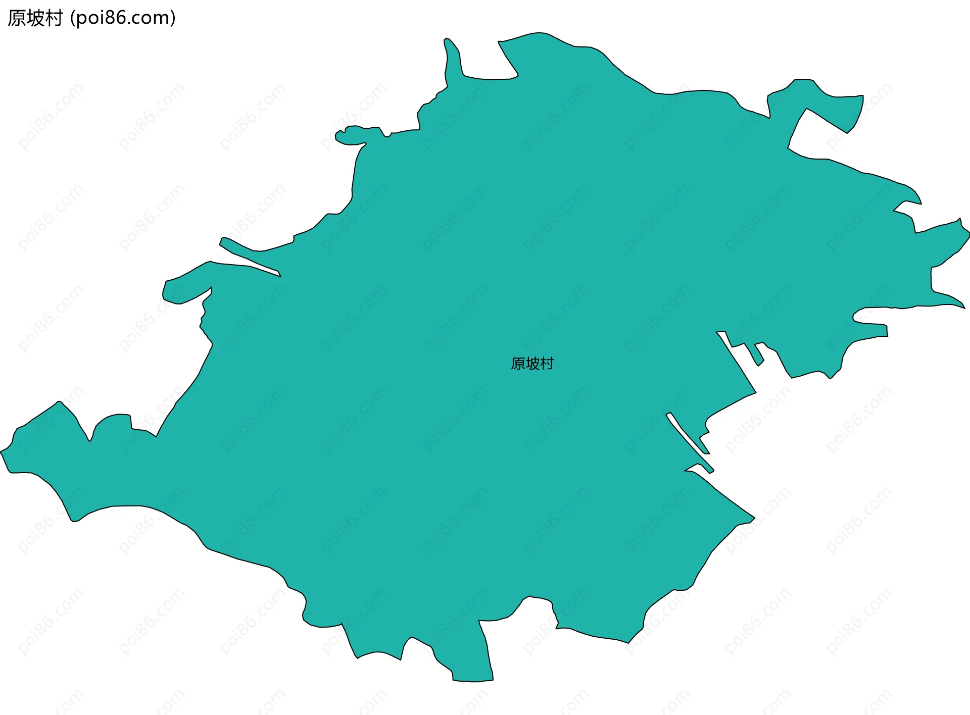 原坡村边界地图