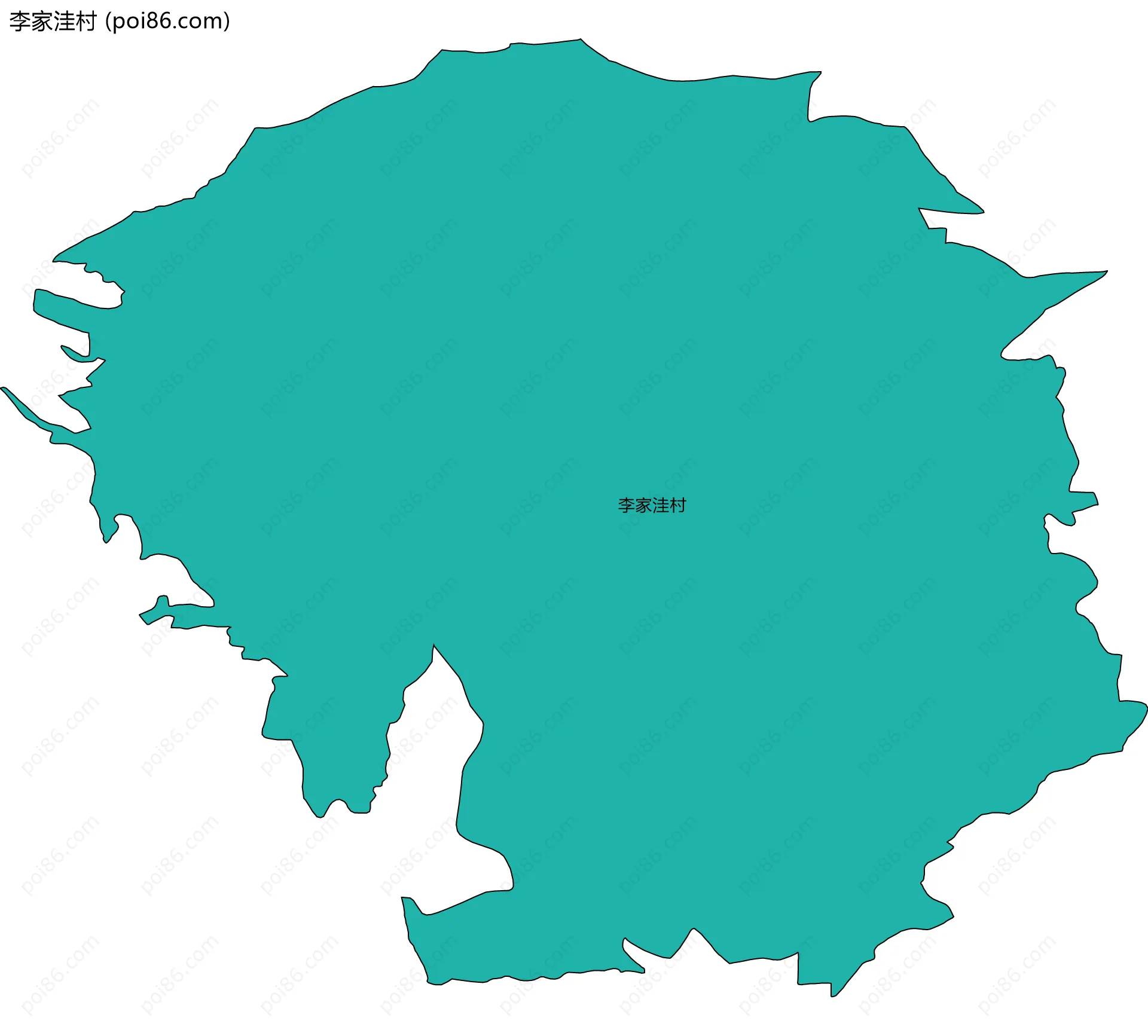 李家洼村边界地图