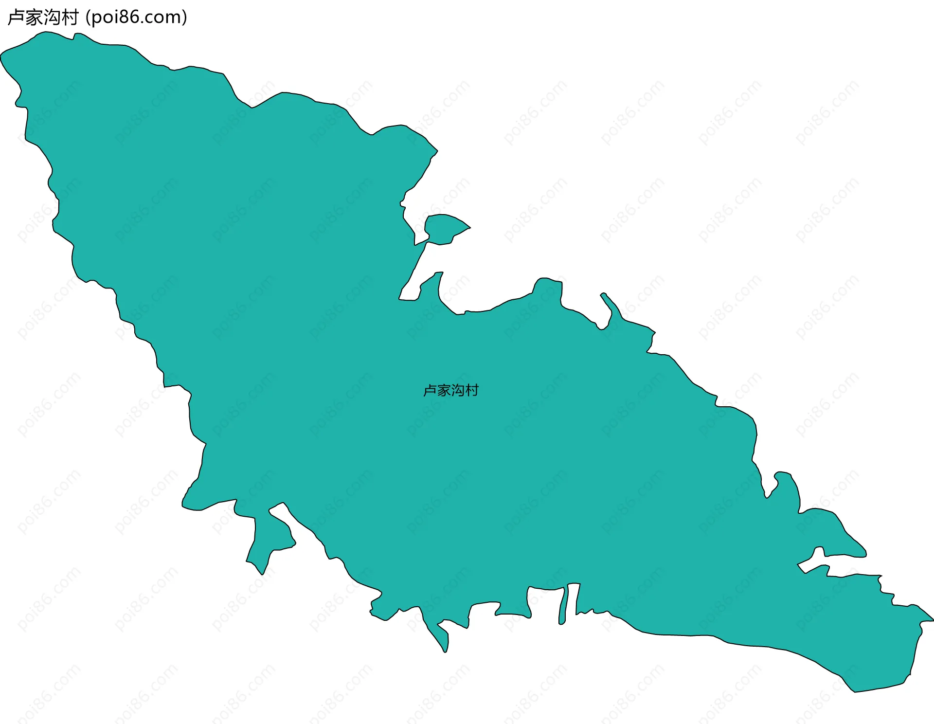 卢家沟村边界地图