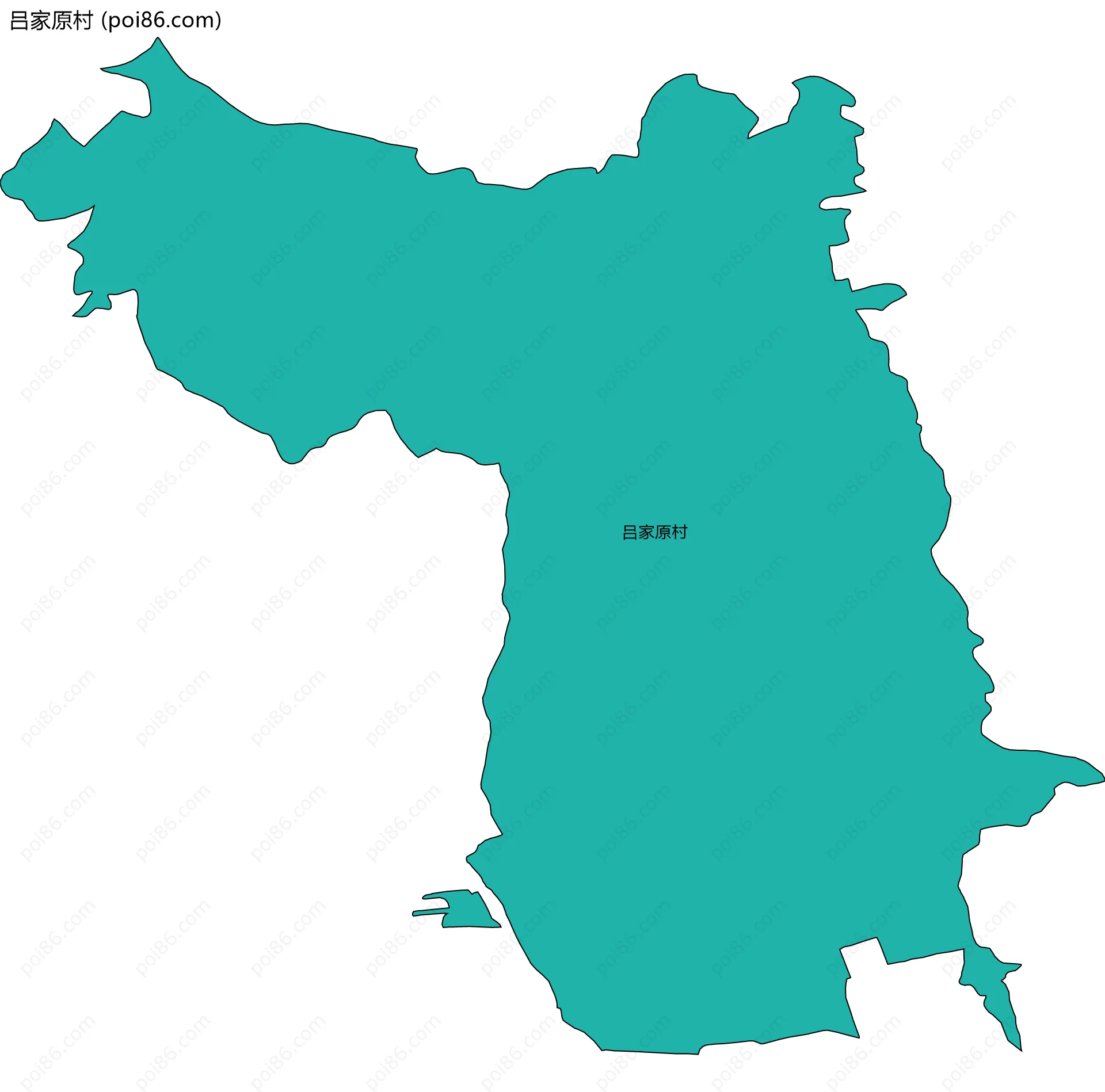 吕家原村边界地图