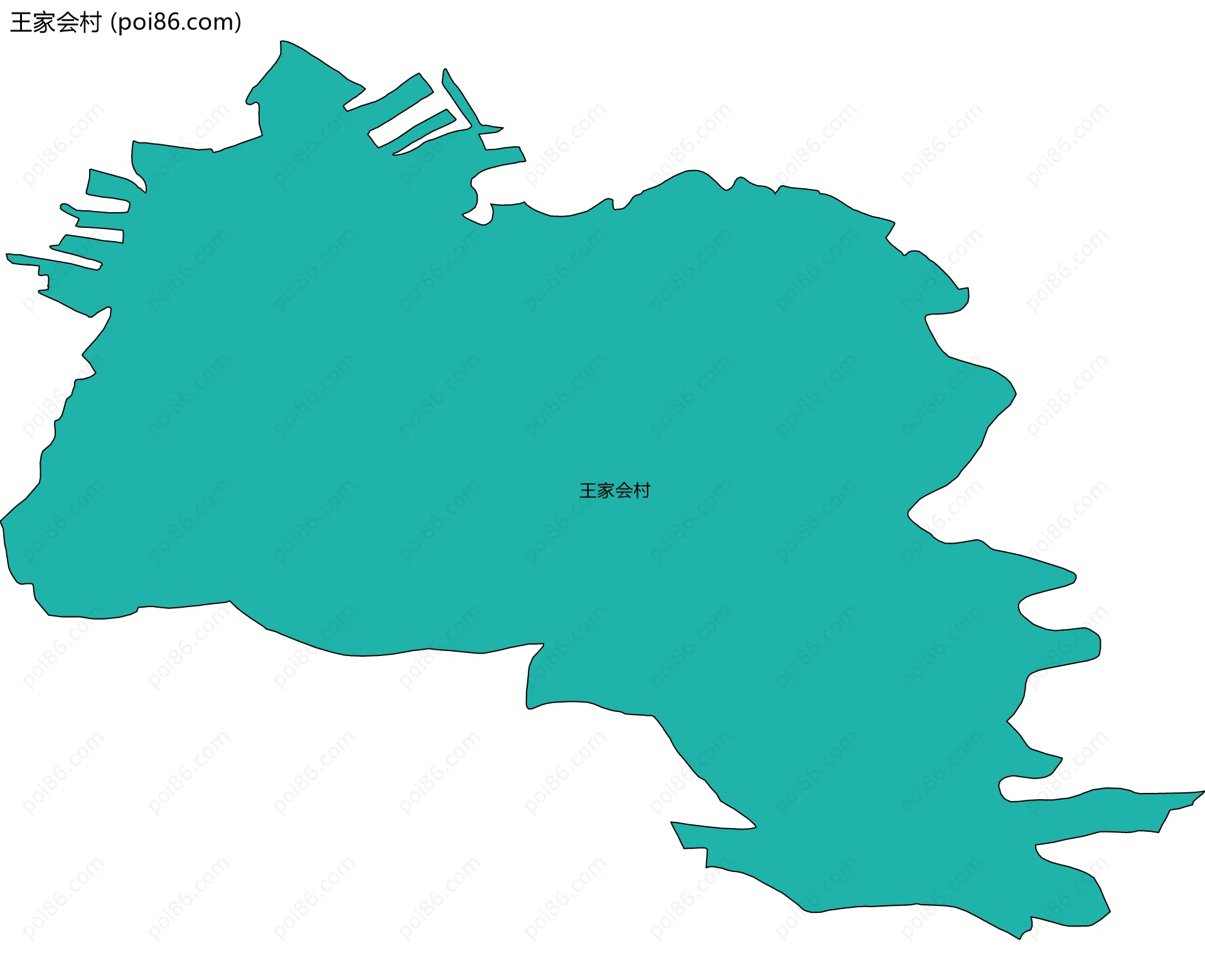 王家会村边界地图