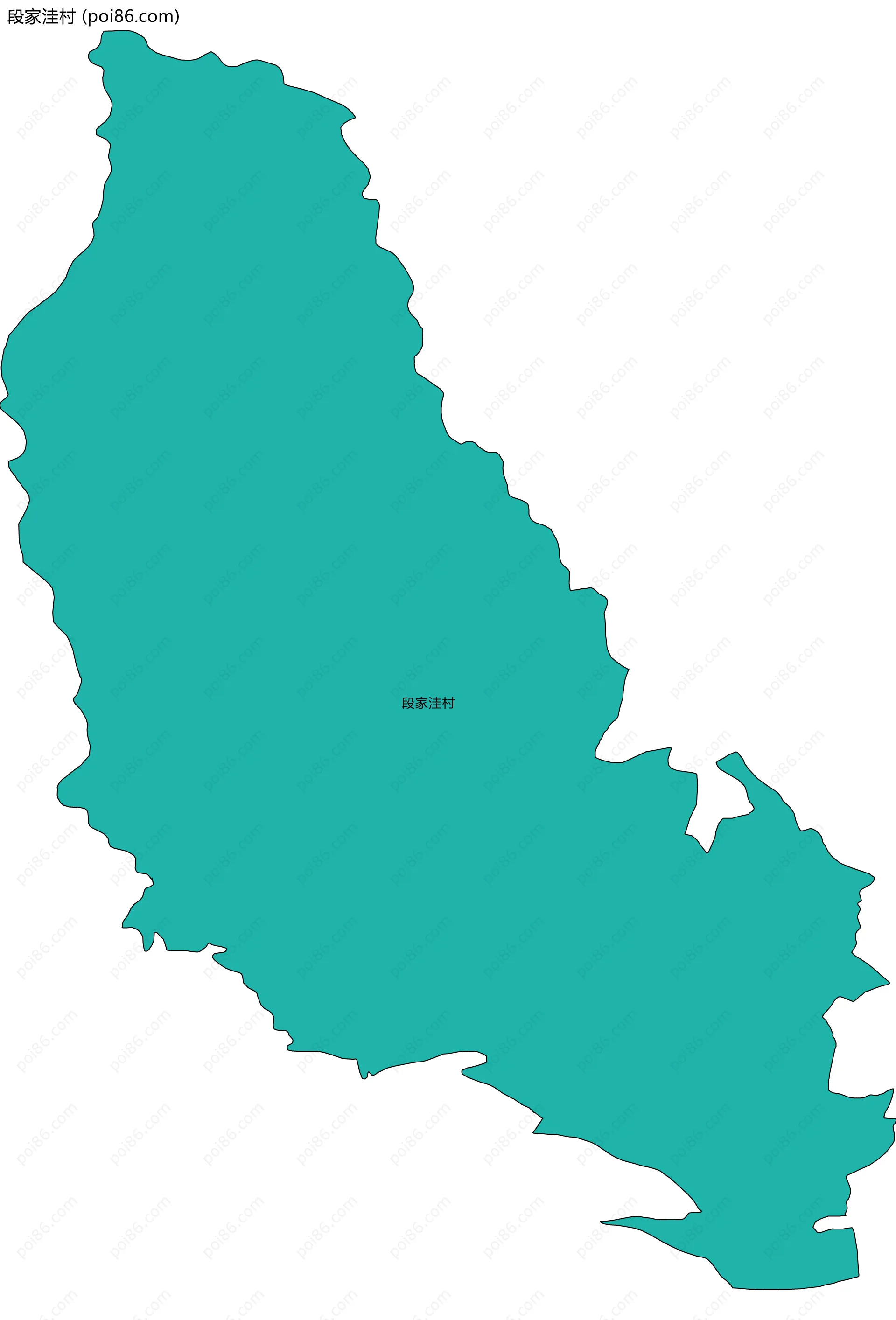 段家洼村边界地图