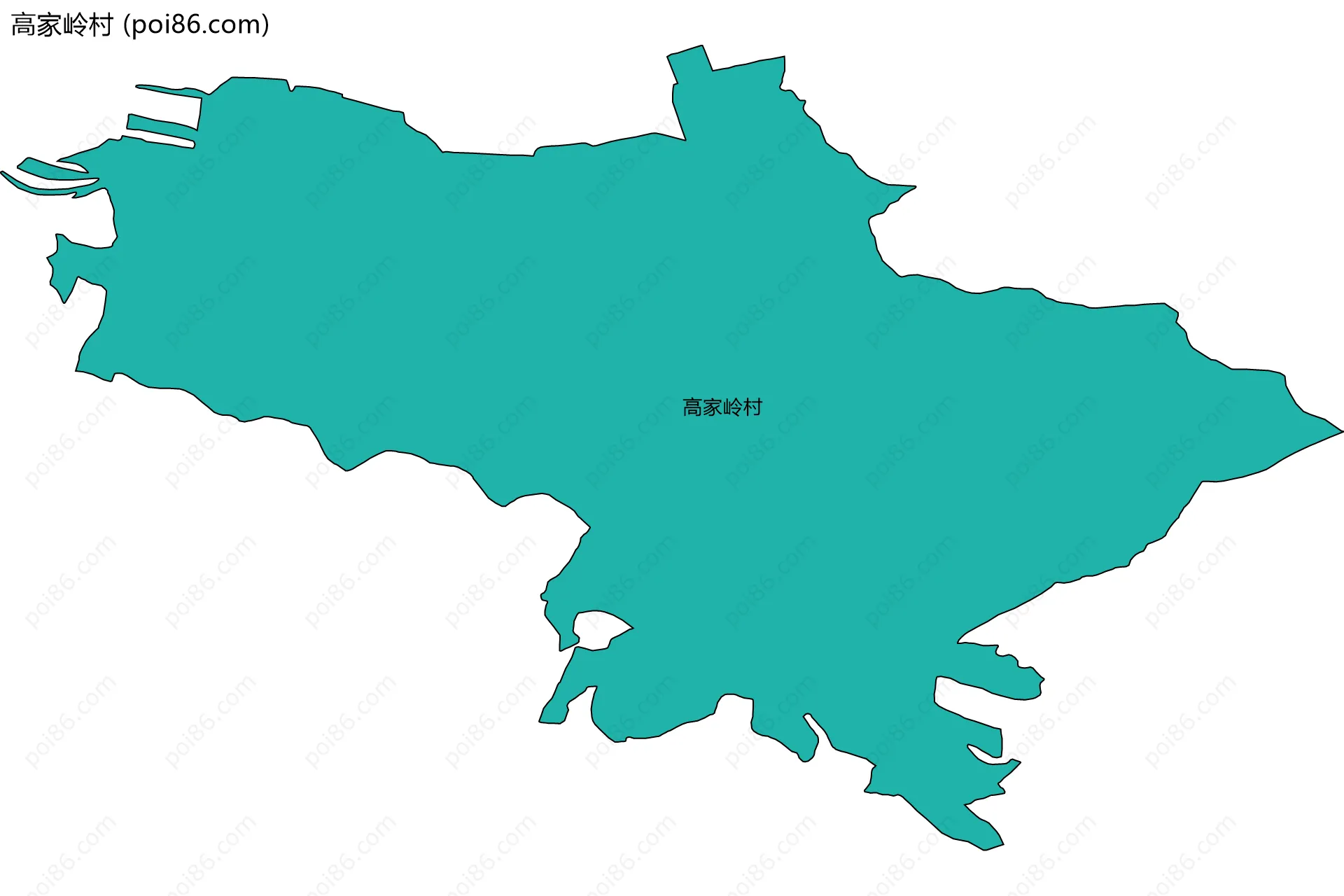 高家岭村边界地图