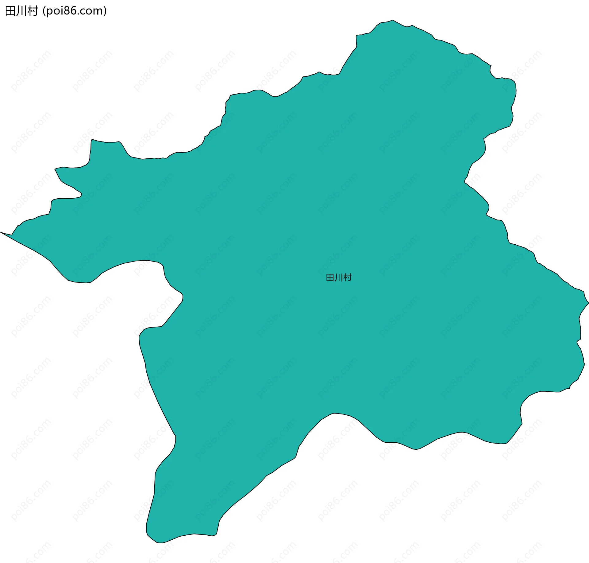 田川村边界地图