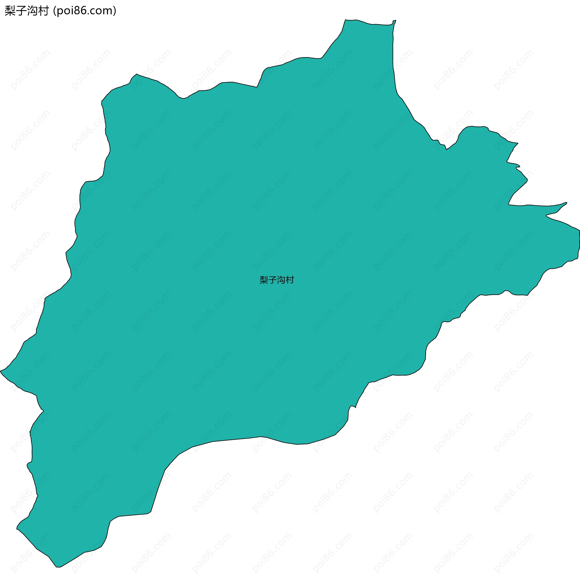 梨子沟村边界地图