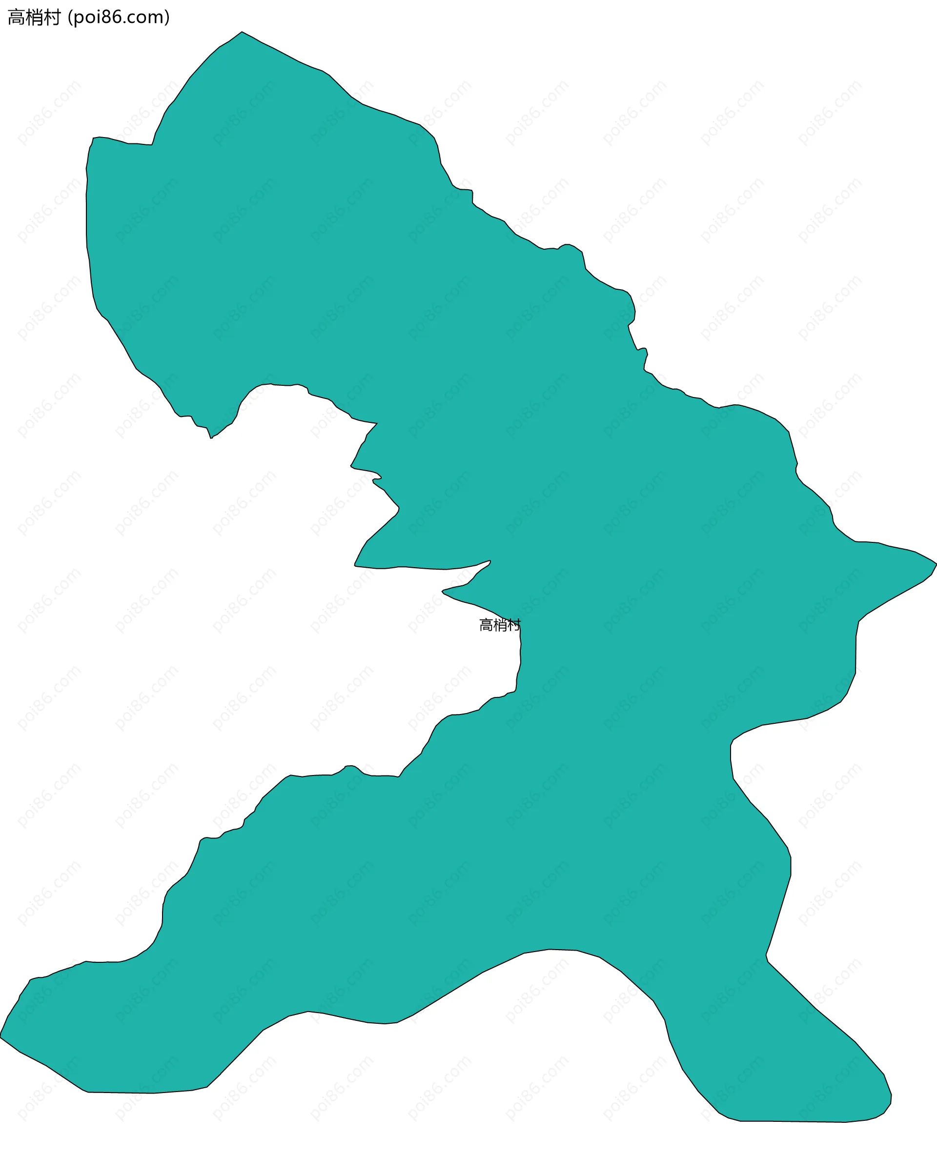 高梢村边界地图