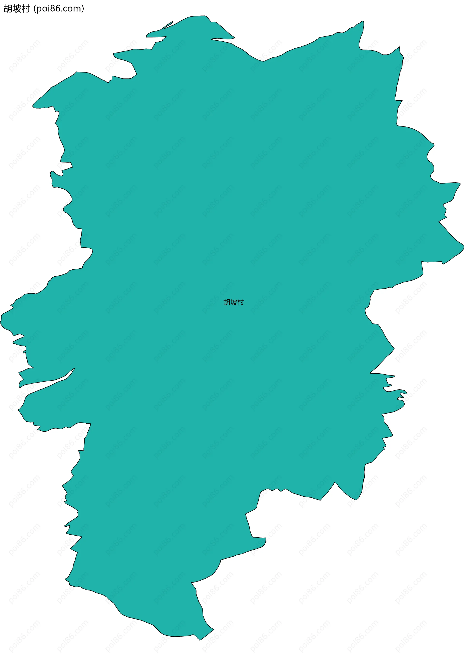 胡坡村边界地图