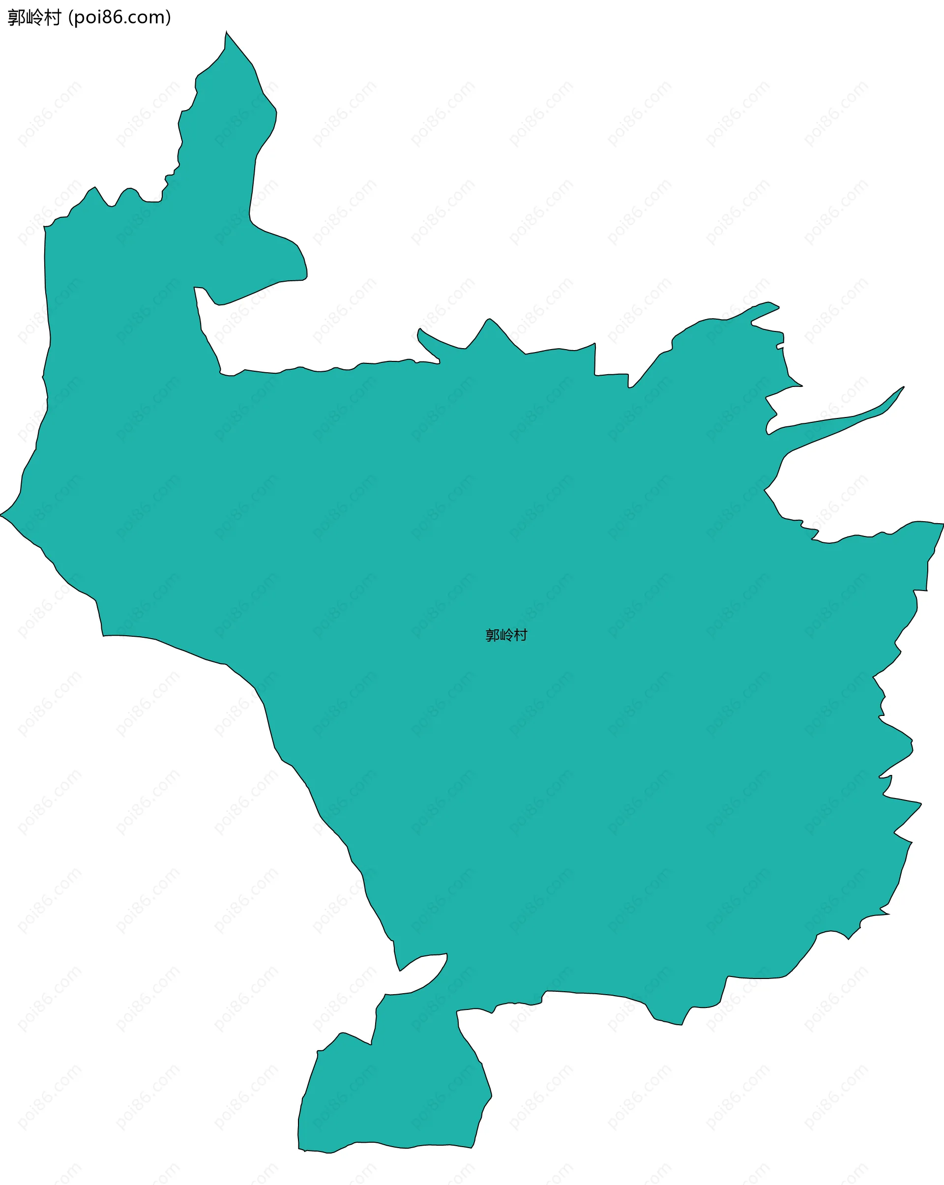 郭岭村边界地图