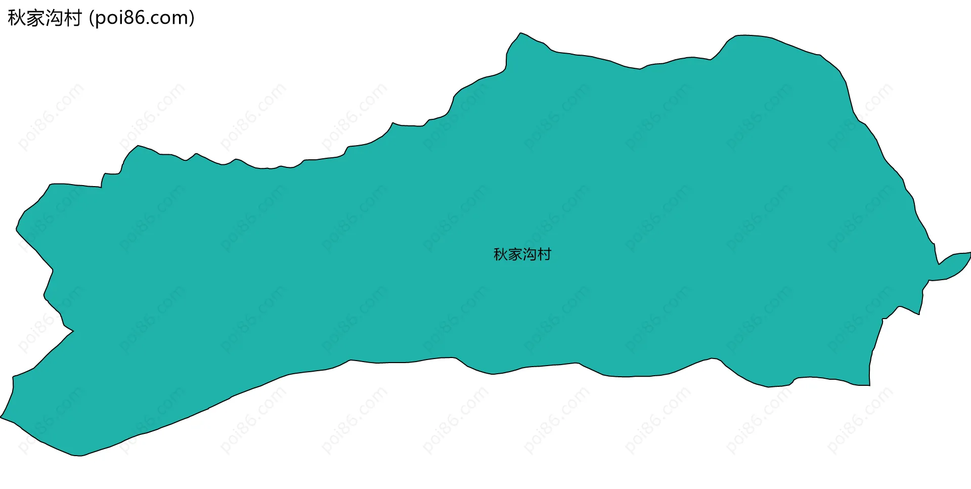 秋家沟村边界地图