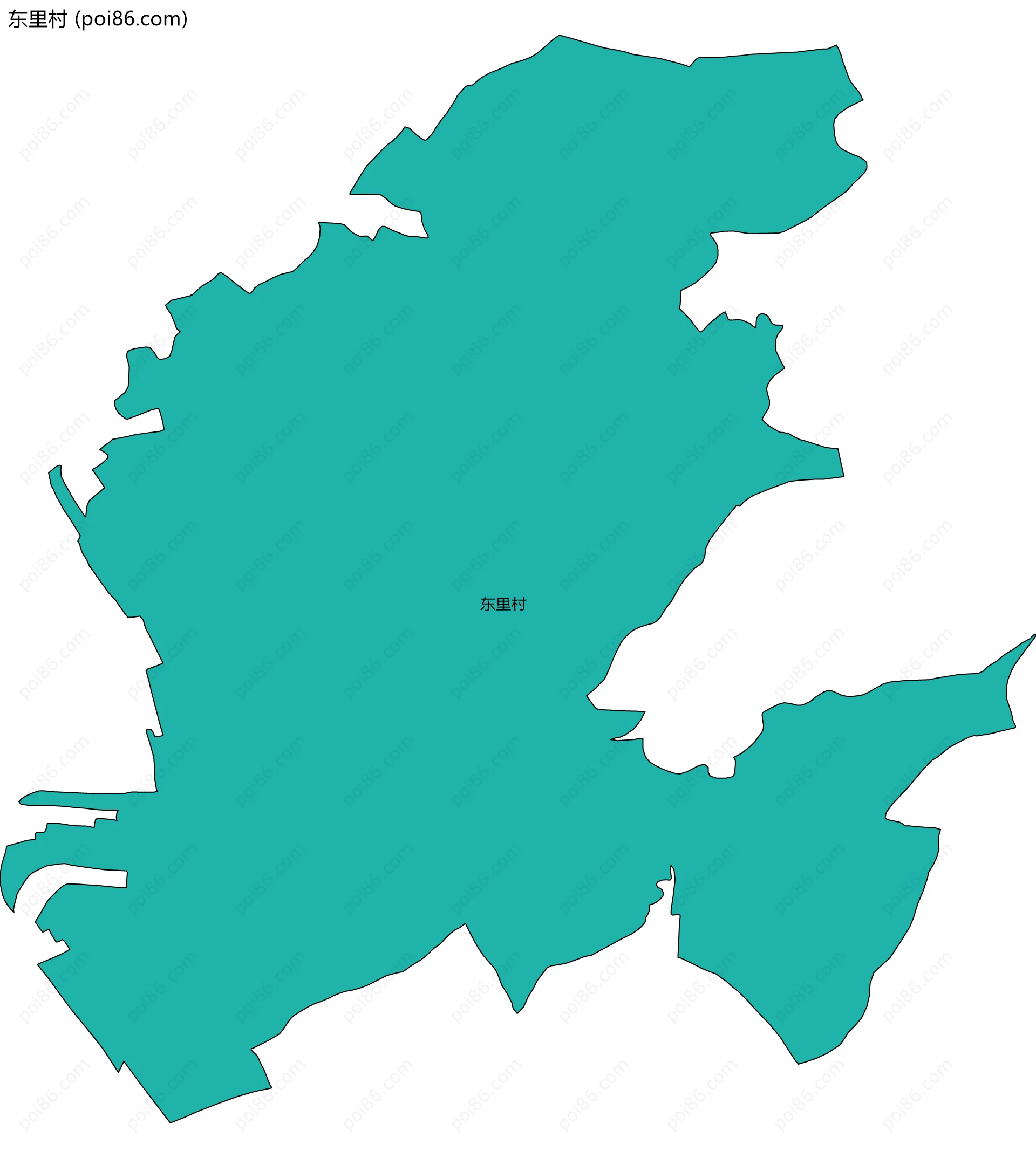 东里村边界地图